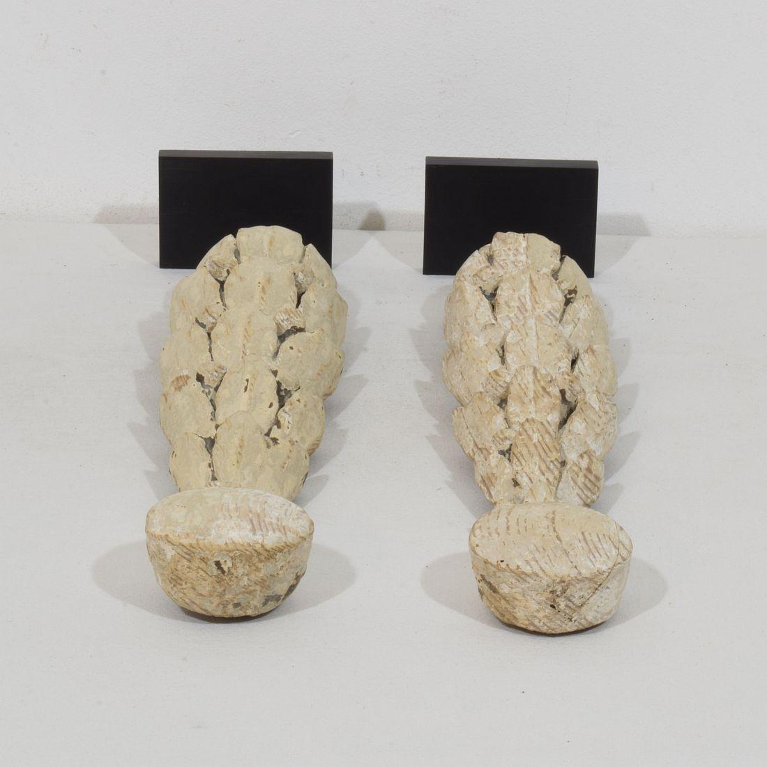 Pair Late 18th Century French Neoclassical Carved Wooden Ornaments For Sale 14