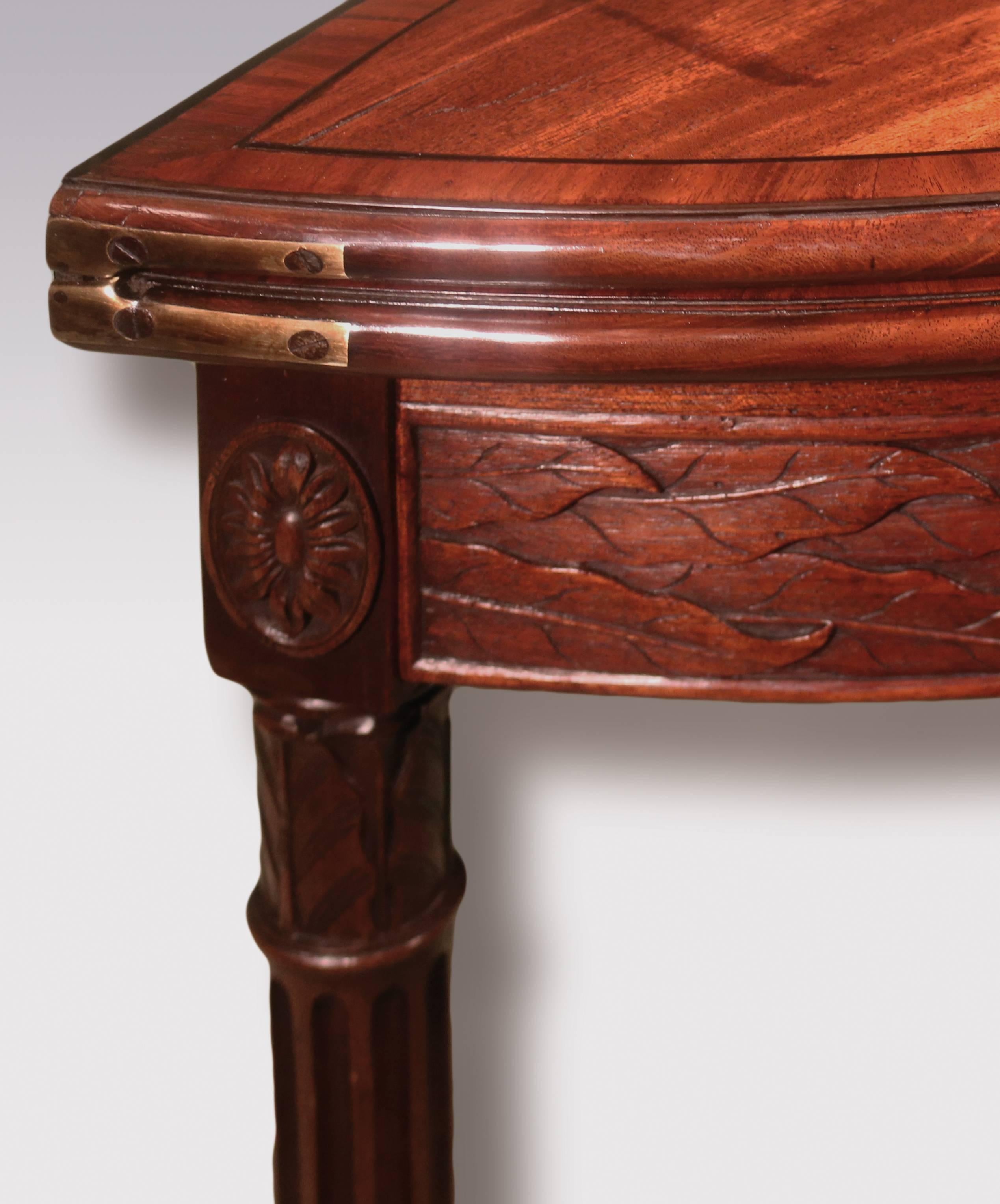 Pair of Late 18th Century Small Mahogany Card Tables In Excellent Condition In London, GB