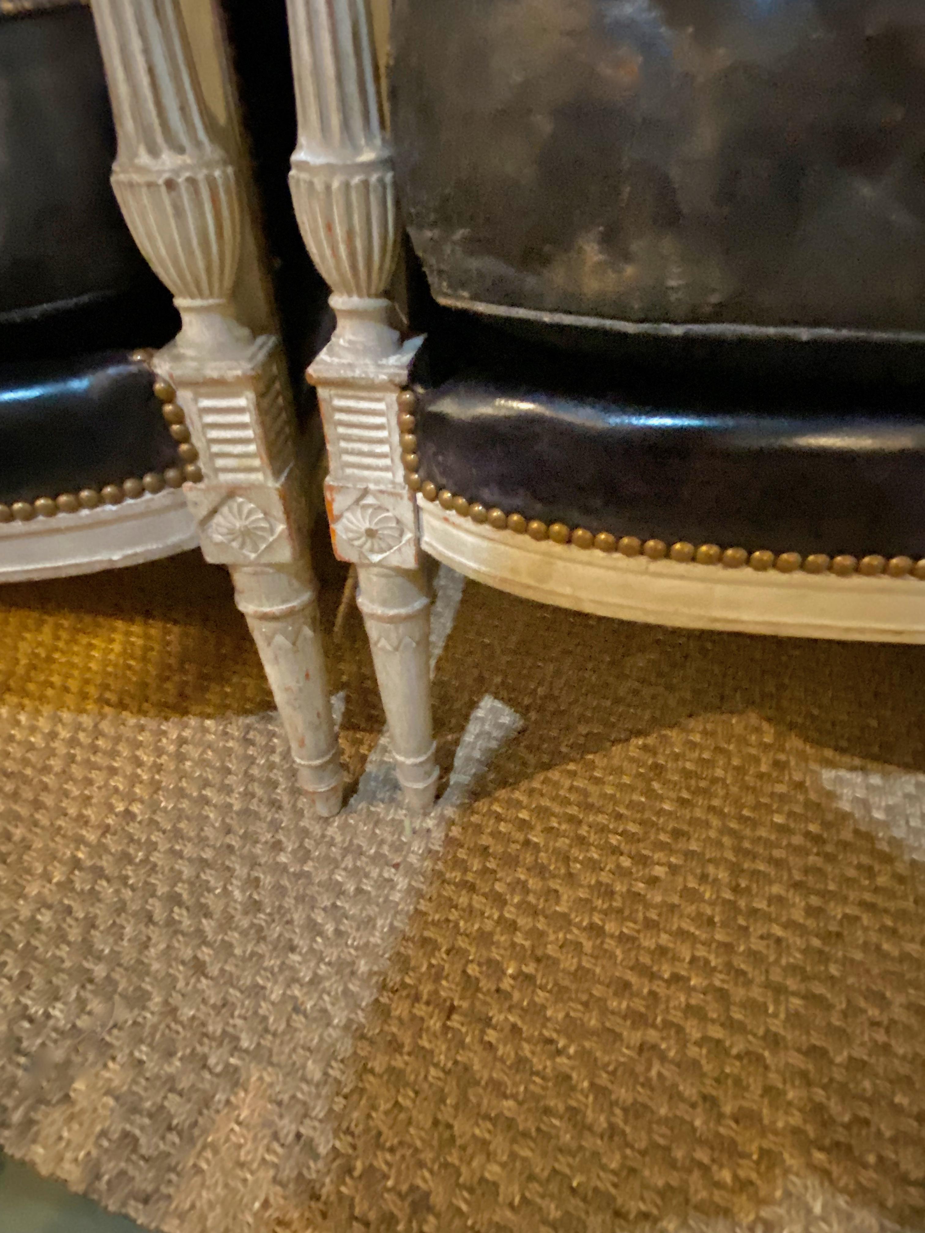 Pair Directoire Marquise Bergeres For Sale 3