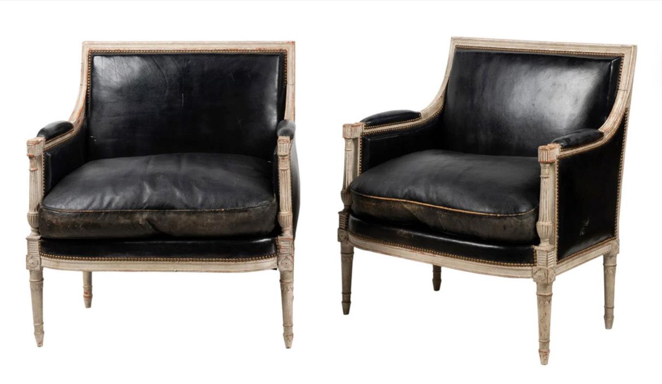 Pair Directoire Marquise Bergeres For Sale 6