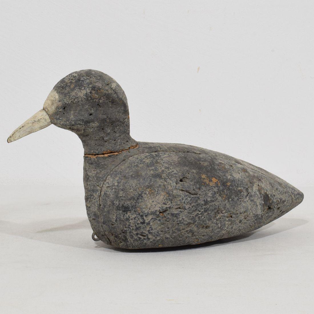 French Provincial Pair Late 19th Century French Decoys/ Cork Coots For Sale