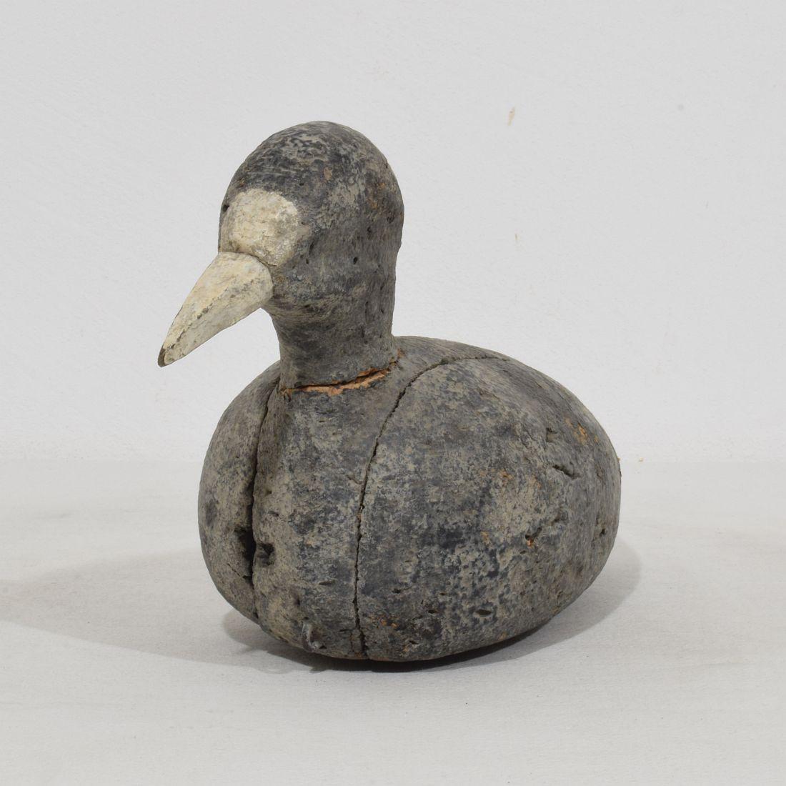 Hand-Crafted Pair Late 19th Century French Decoys/ Cork Coots For Sale