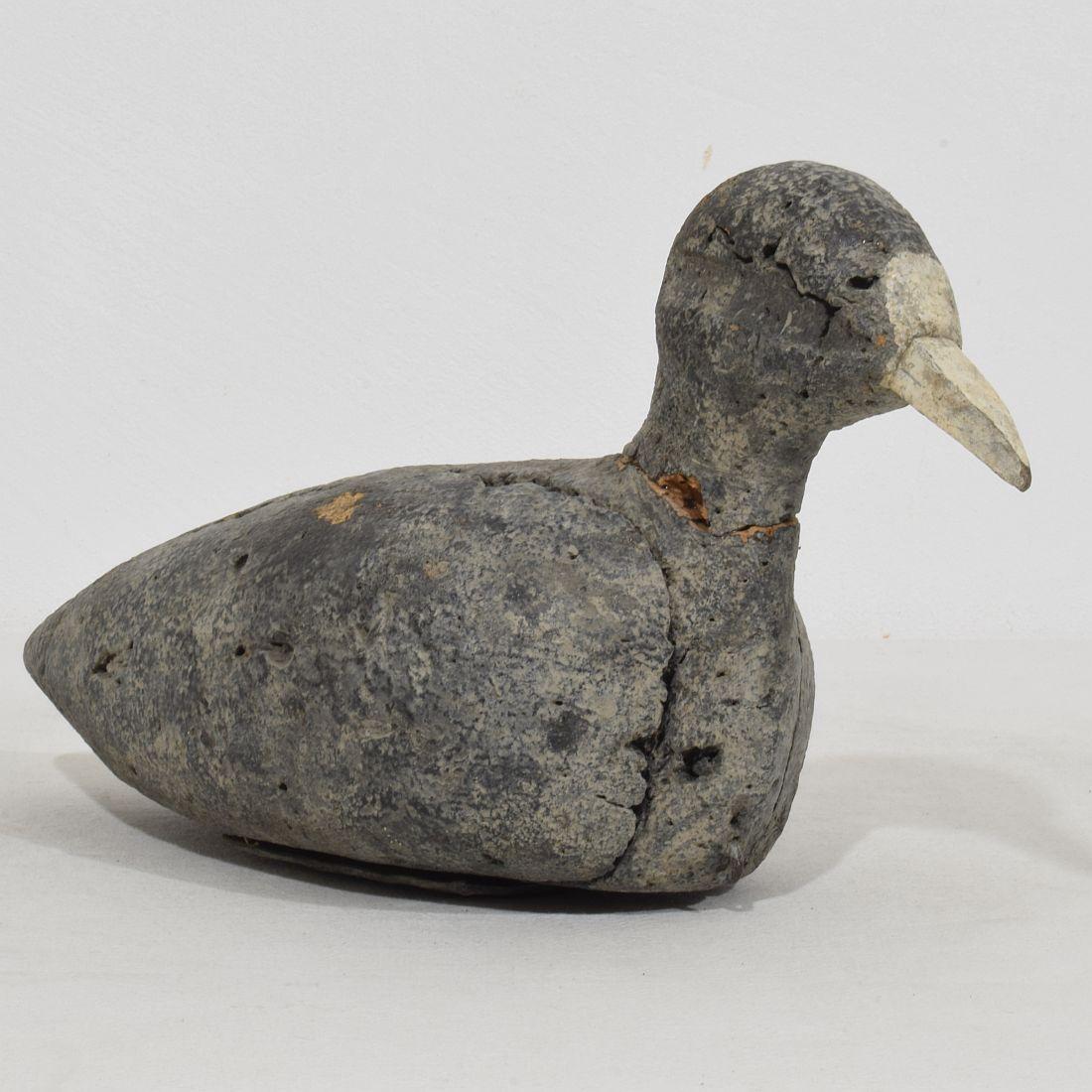 Hand-Crafted Pair Late 19th Century French Decoys/ Cork Coots For Sale