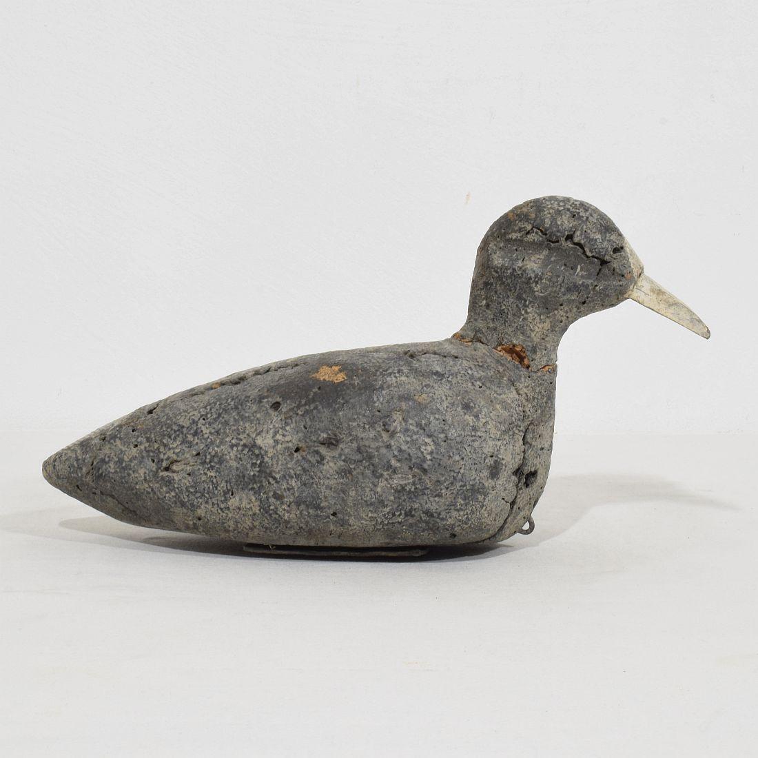 Pair Late 19th Century French Decoys/ Cork Coots In Good Condition For Sale In Buisson, FR