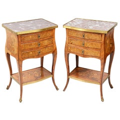 Pair Late 19th Century Louis XVI Style Side Tables
