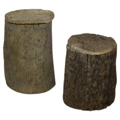 Pair Late 19th Century Portuguese Bee Hives Side Tables