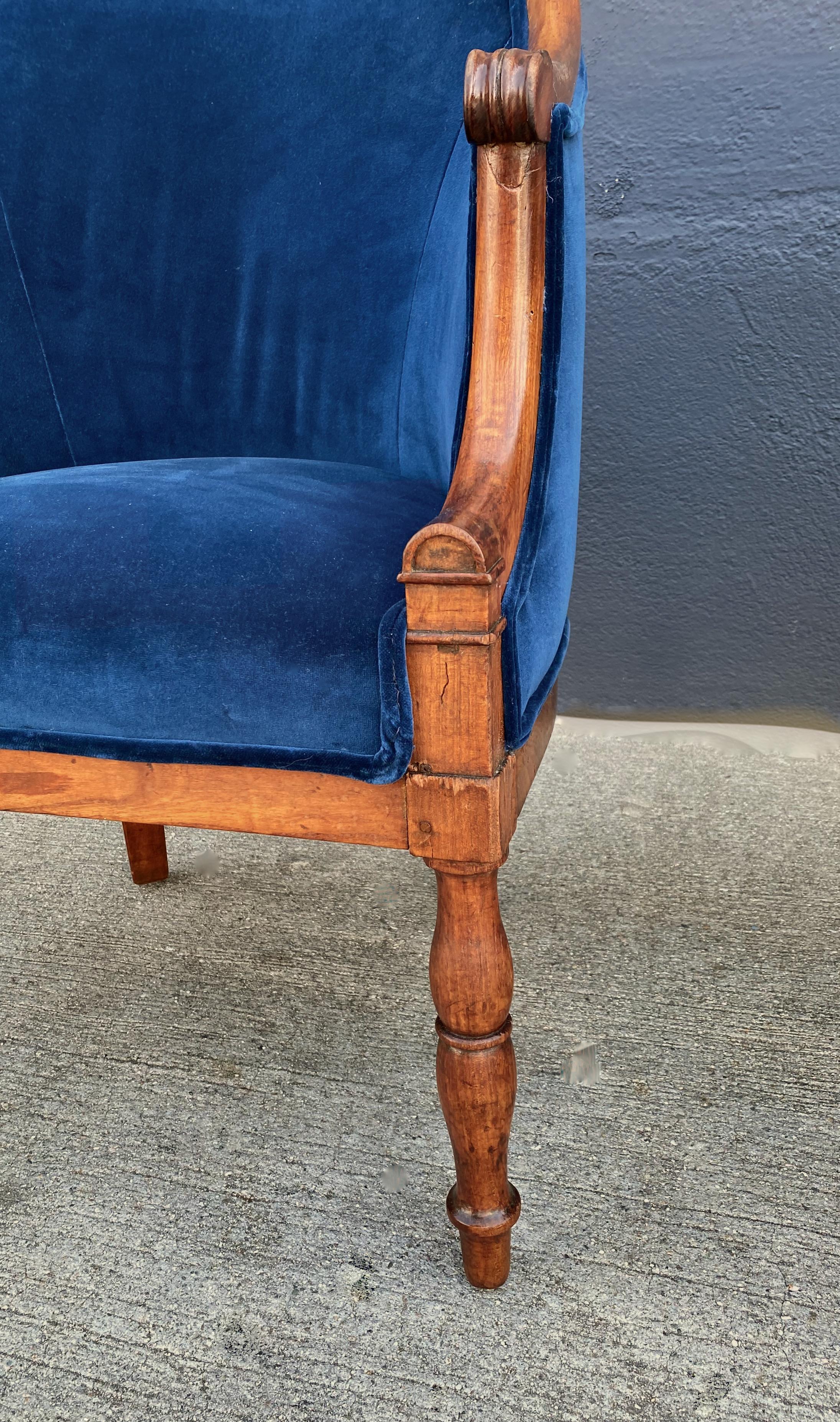 Pair Late Empire Barrel Back Chairs 4