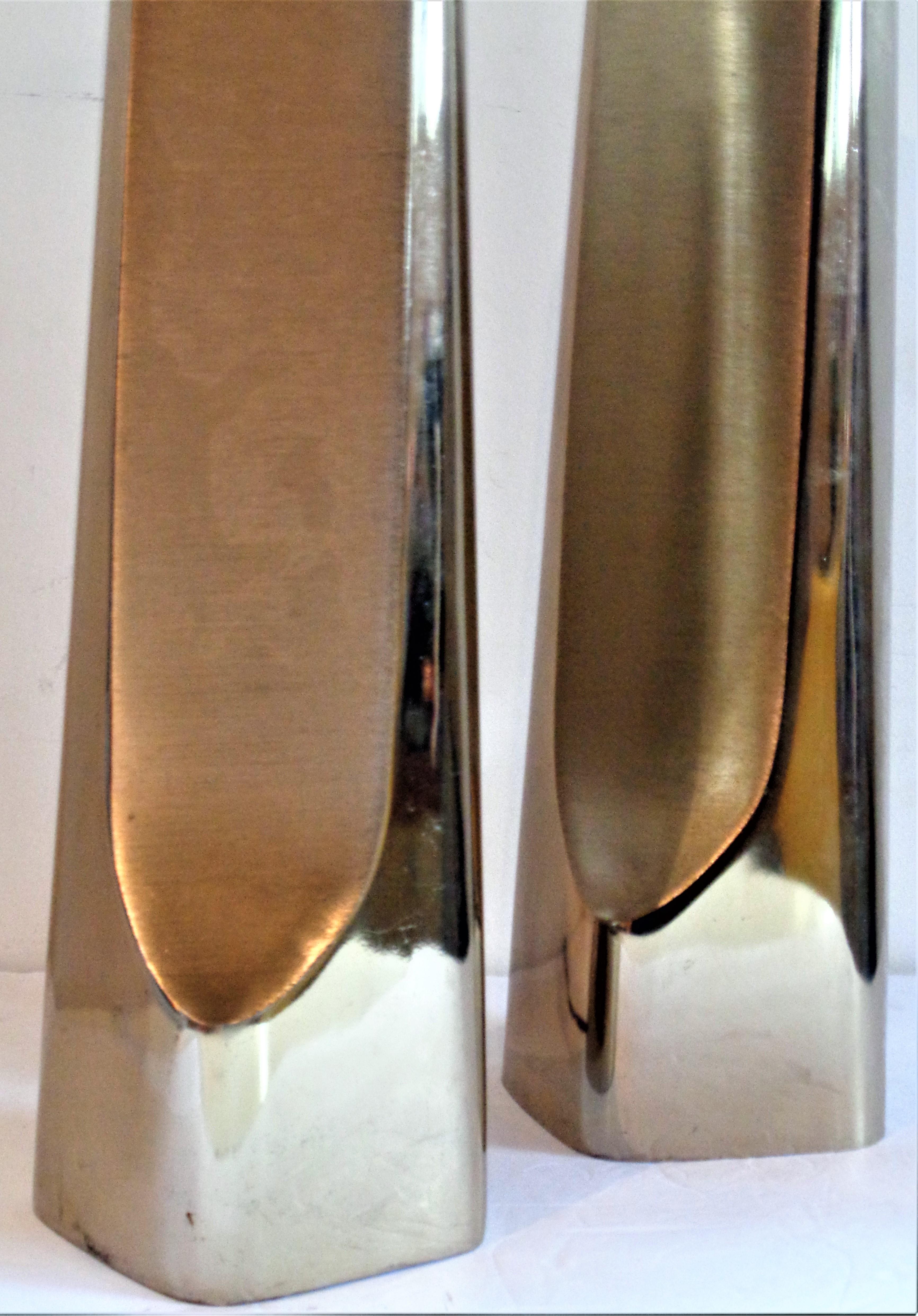 Laurel Modernist Brass Table Lamps, 1970 8