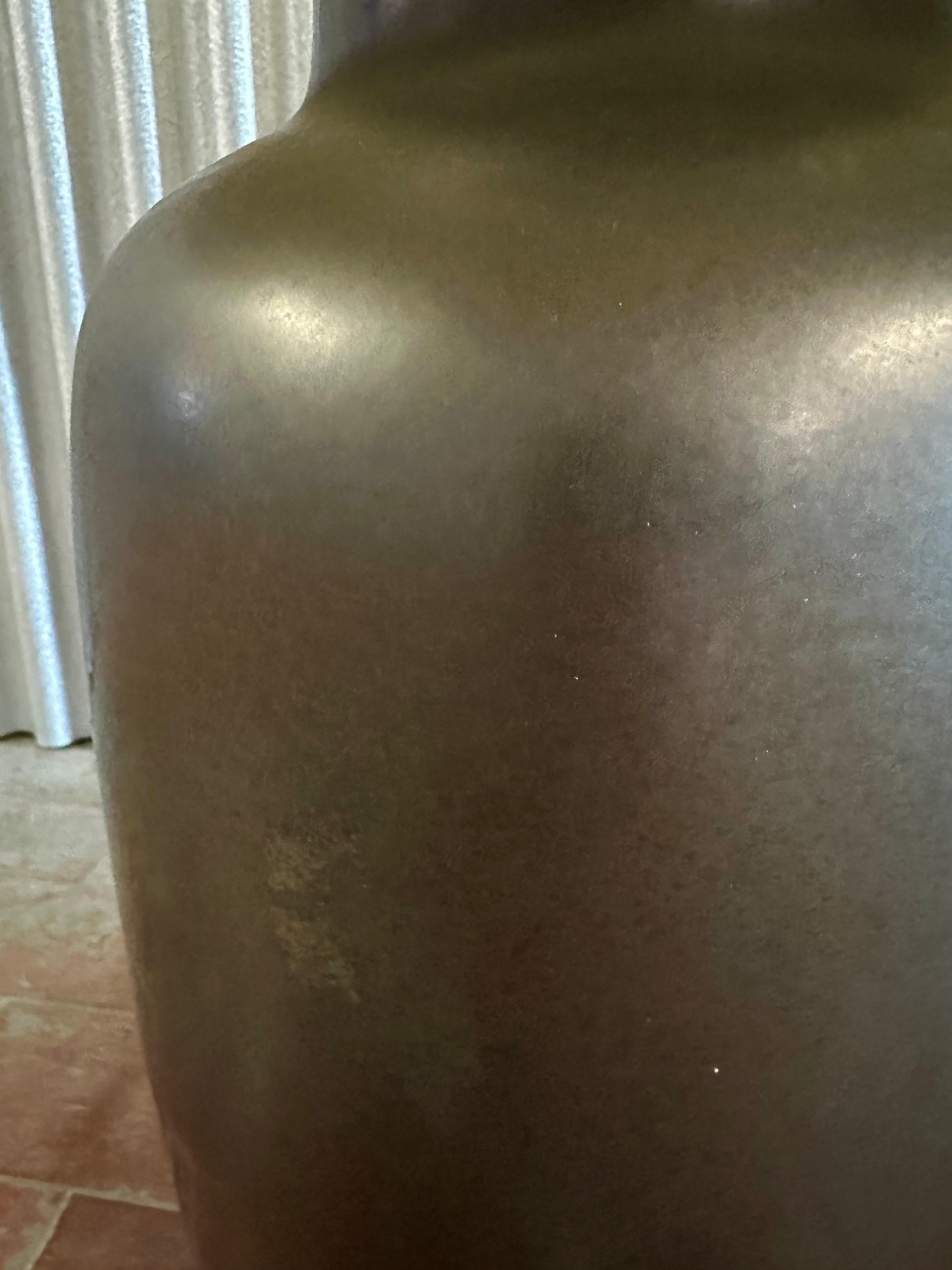 Massive Pair Lee Rosen for Design Technics Gunmetal Table Lamps In Good Condition For Sale In Brooklyn, NY