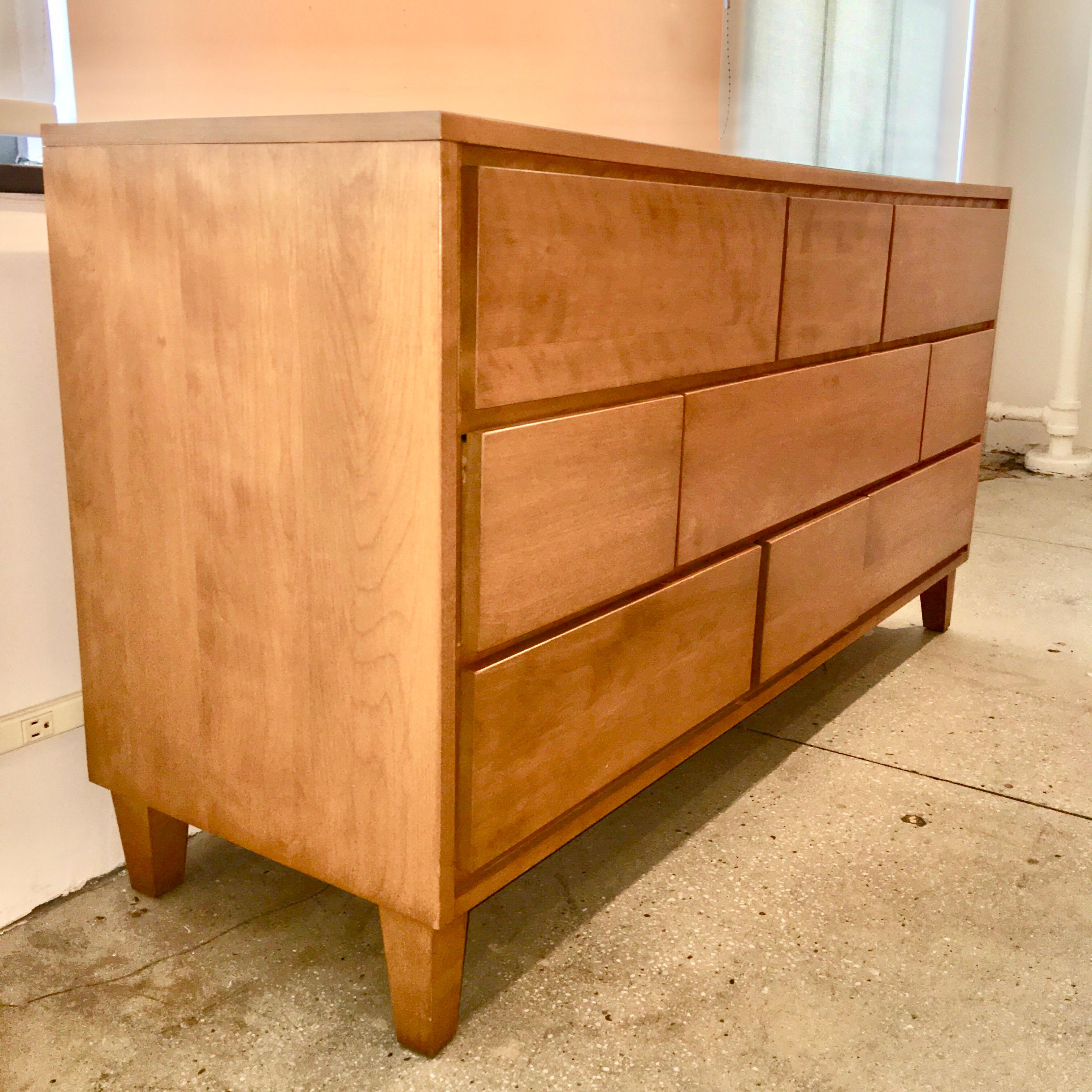 Pair Leslie Diamond ModernMates Nine Drawer Chests of Drawers by Conant Ball  In Good Condition In Hanover, MA