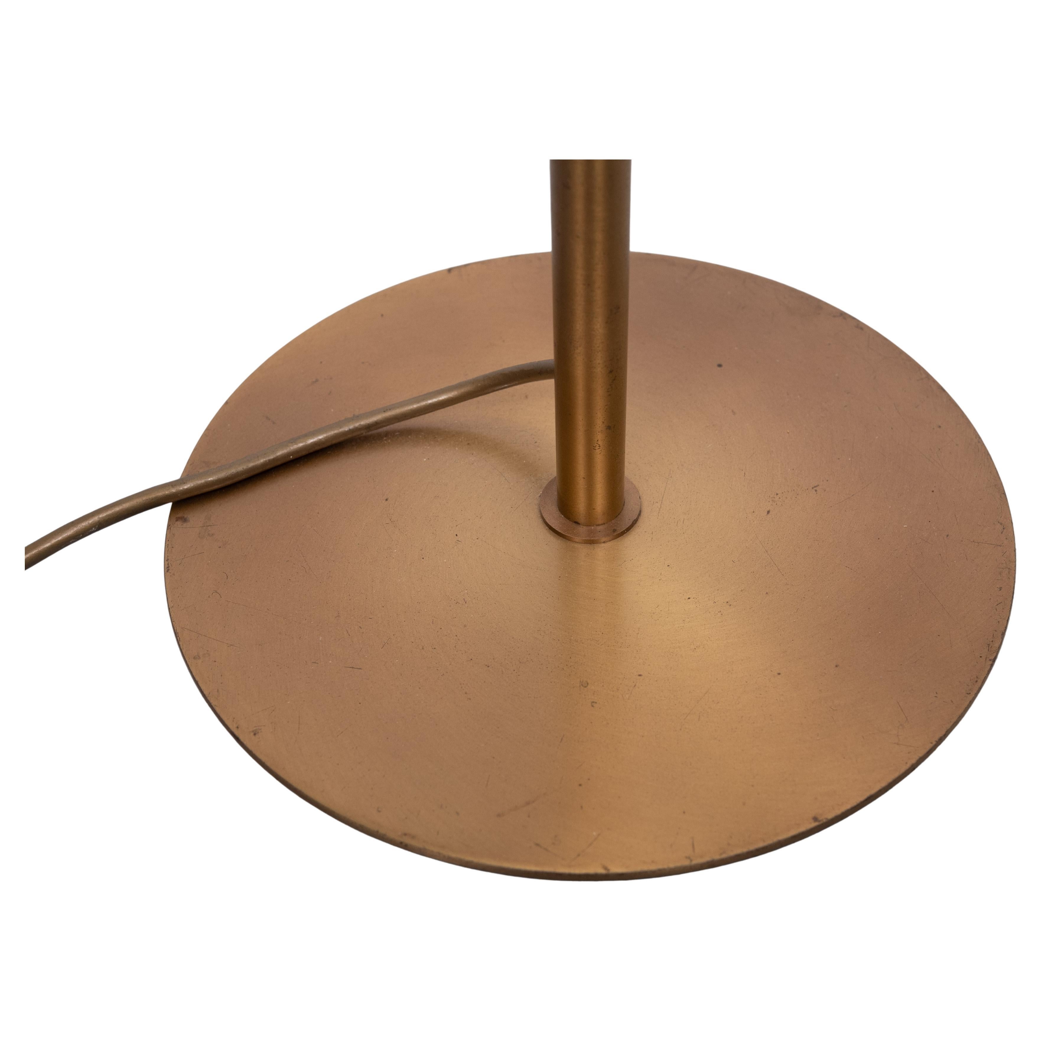 pair Library Swing arm brass floor lamps  1980s Germany In Good Condition For Sale In Den Haag, NL