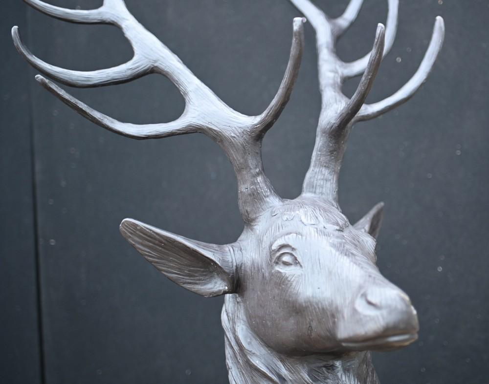 Pair Lifesize Bronze Stags Scottish Highlands Moose Elk For Sale 6