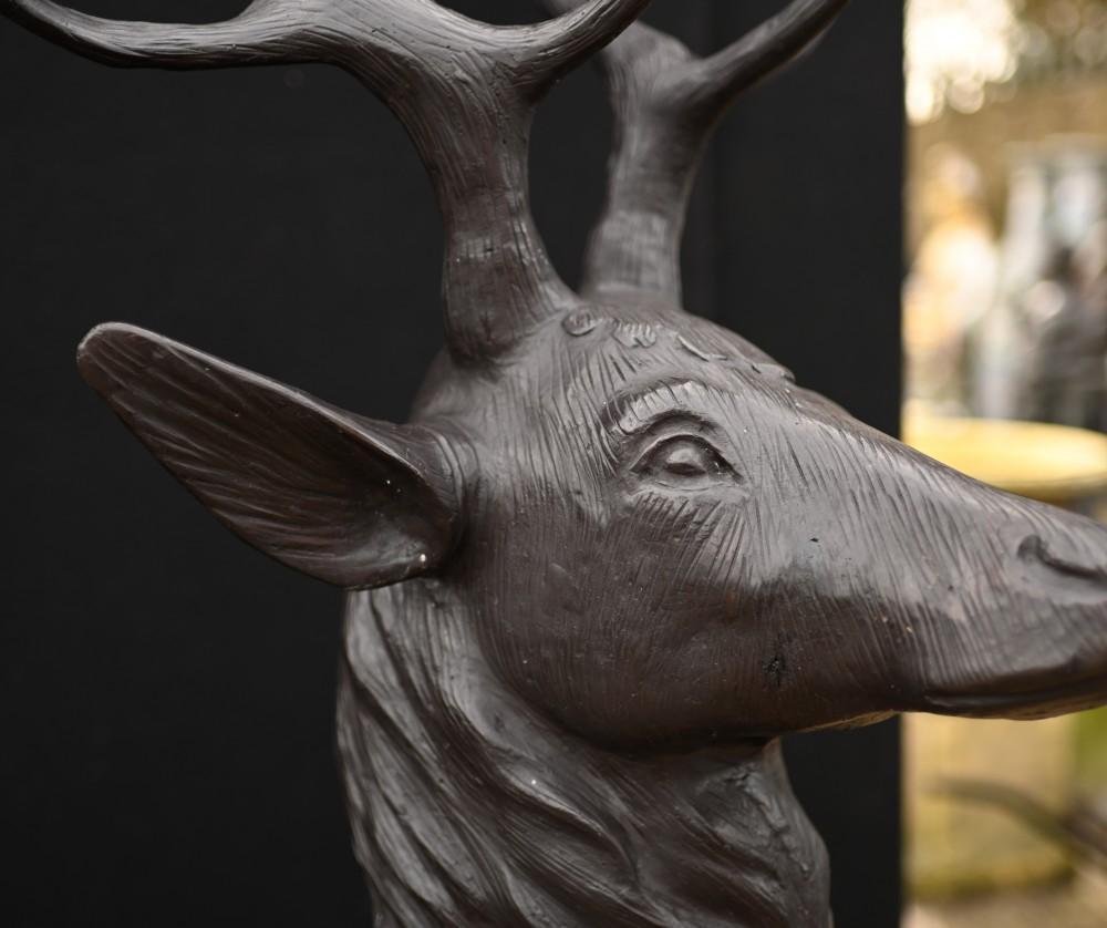 Pair Lifesize Bronze Stags Scottish Highlands Moose Elk For Sale 9