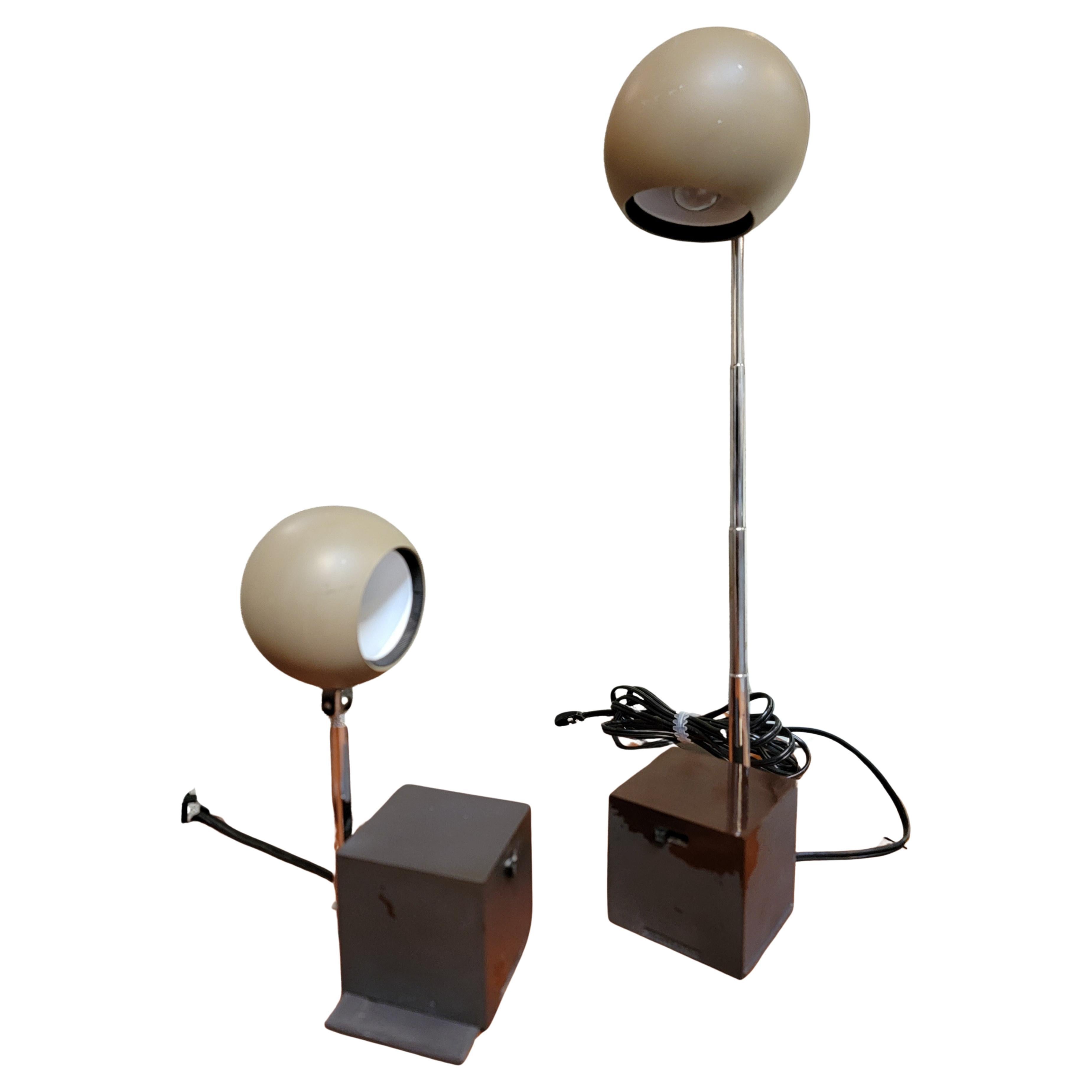 Pair Lightolier "Lytegem" Task Lamps by Michael Lax For Sale