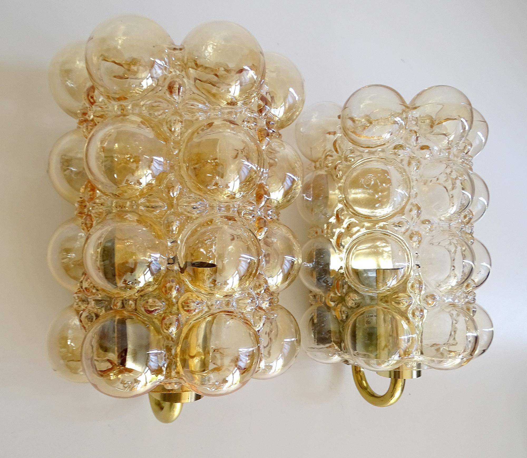 Pair Limburg Glass Sconces, 1960s  In Good Condition For Sale In Bremen, DE