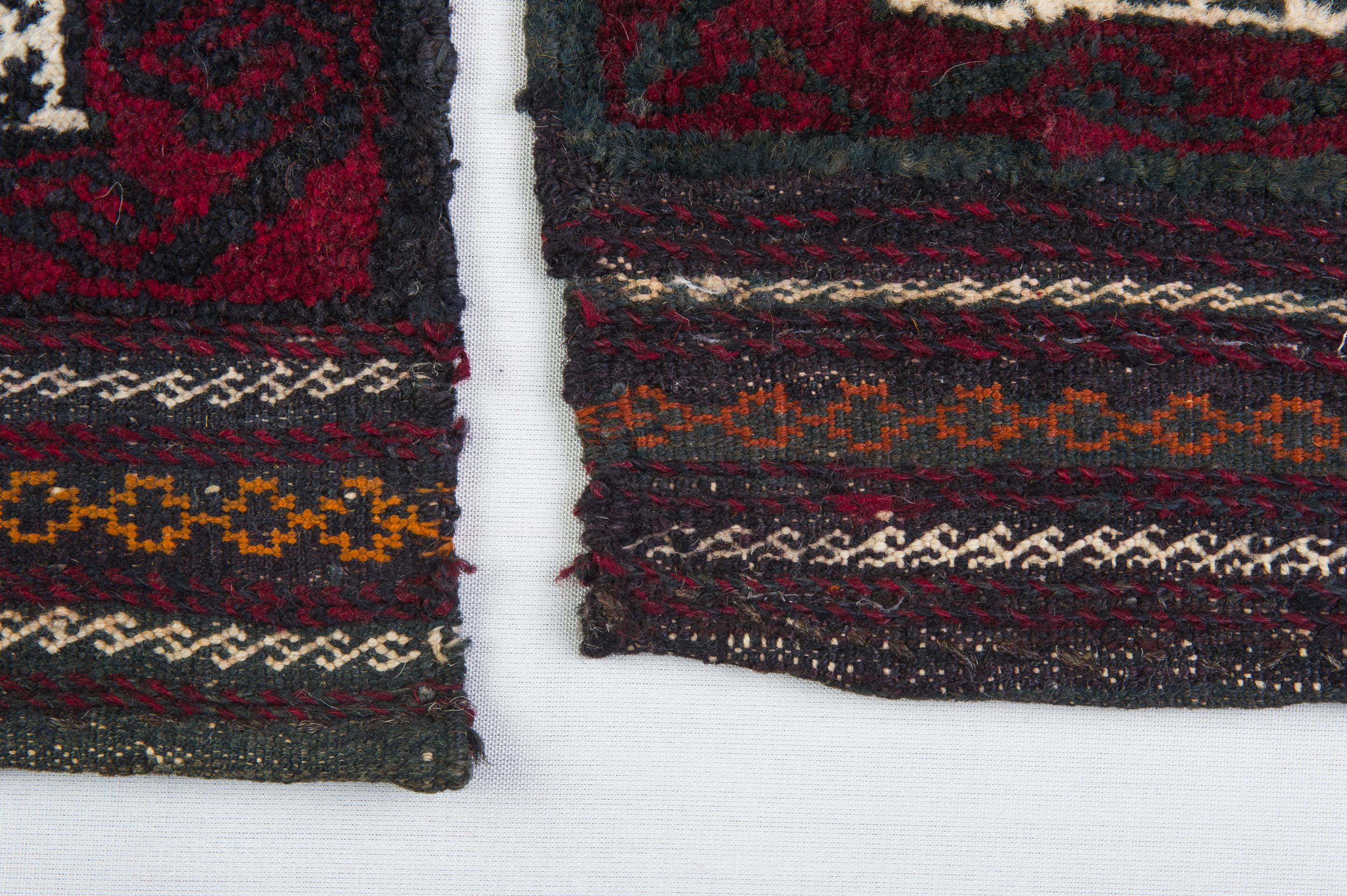 Par de Alfombras Balucestán Antiguas también para Cojines en Excelente estado para la venta en Alessandria, Piemonte