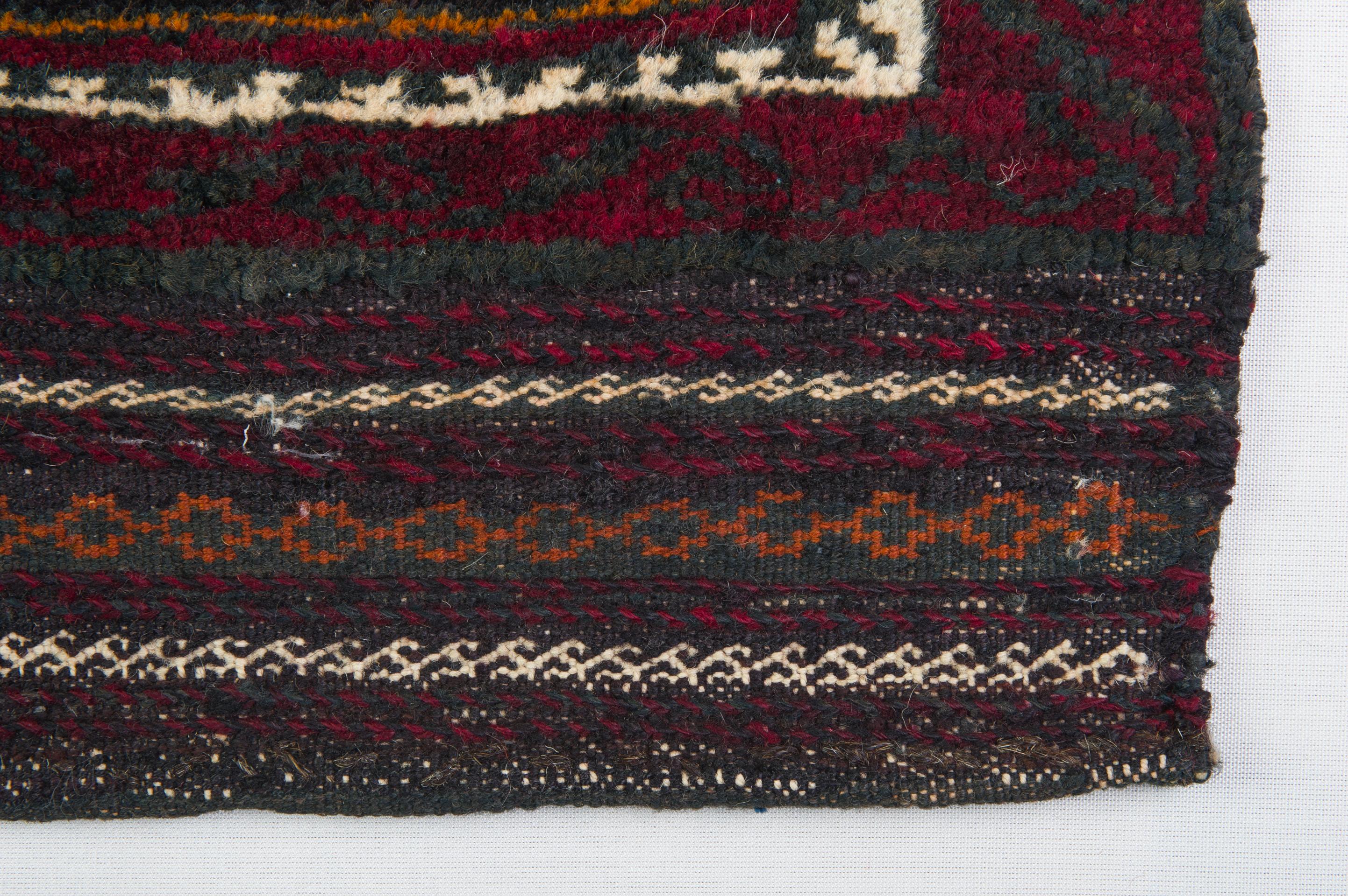 20th Century Pair Little Old Balucestan Carpets also for Pillows For Sale