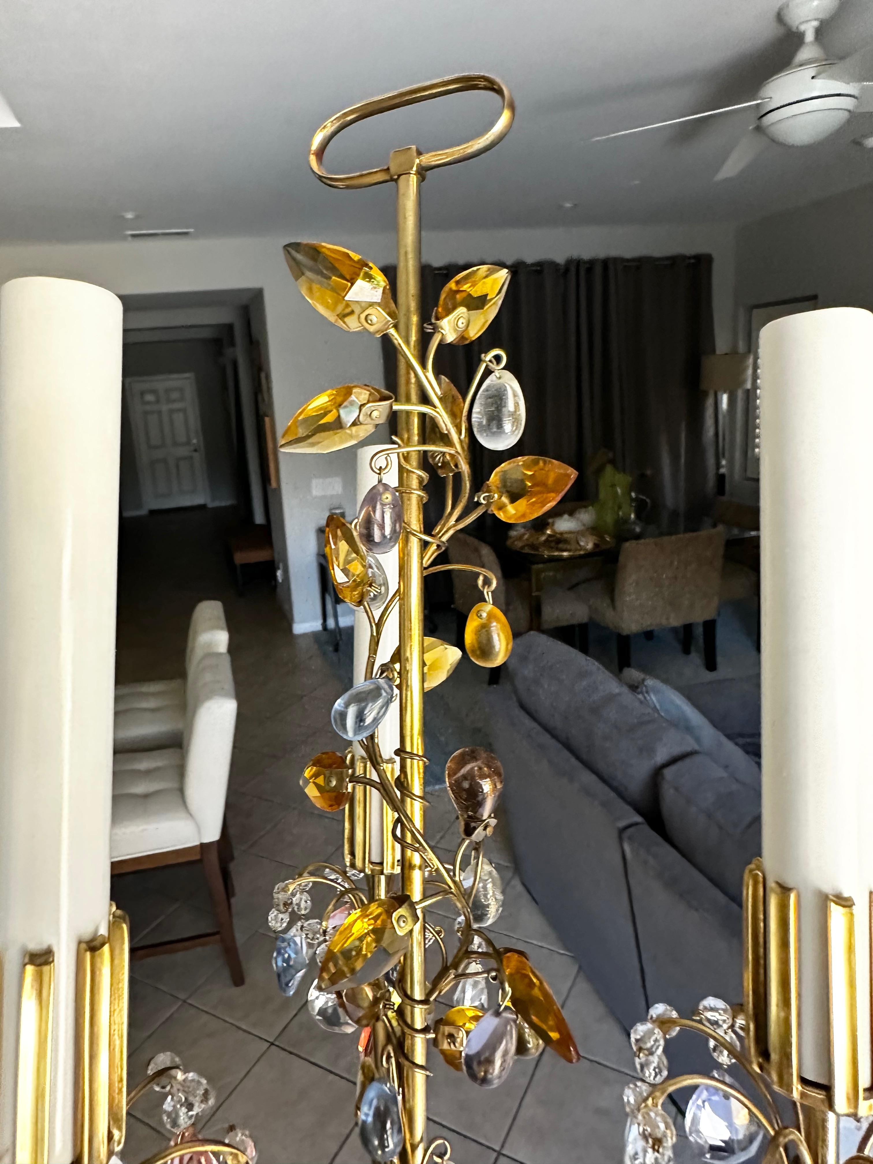 Pair Lobmeyr Haerdtl Crystal Brass Table Lamps For Sale 5