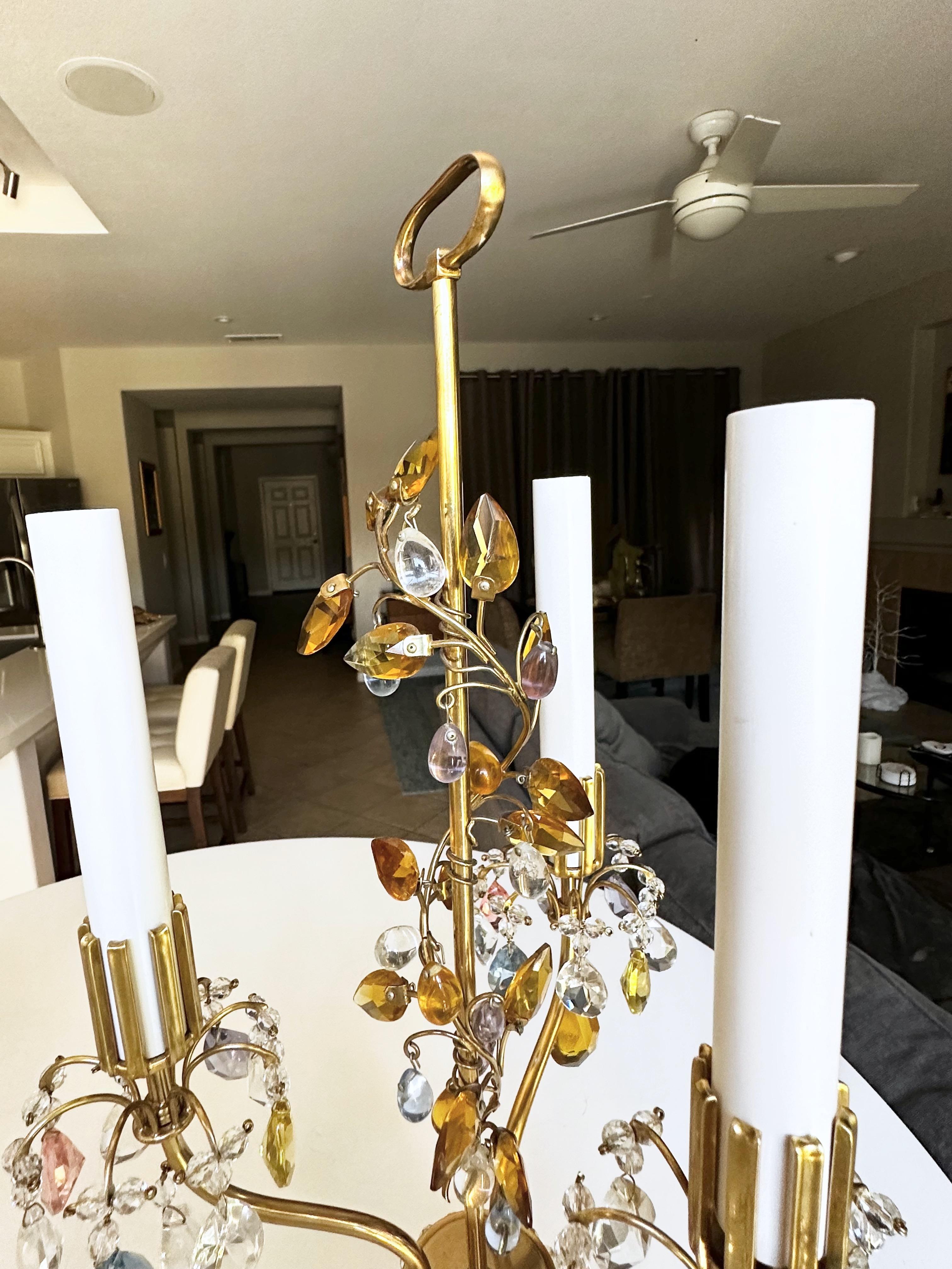Pair Lobmeyr Haerdtl Crystal Brass Table Lamps For Sale 8