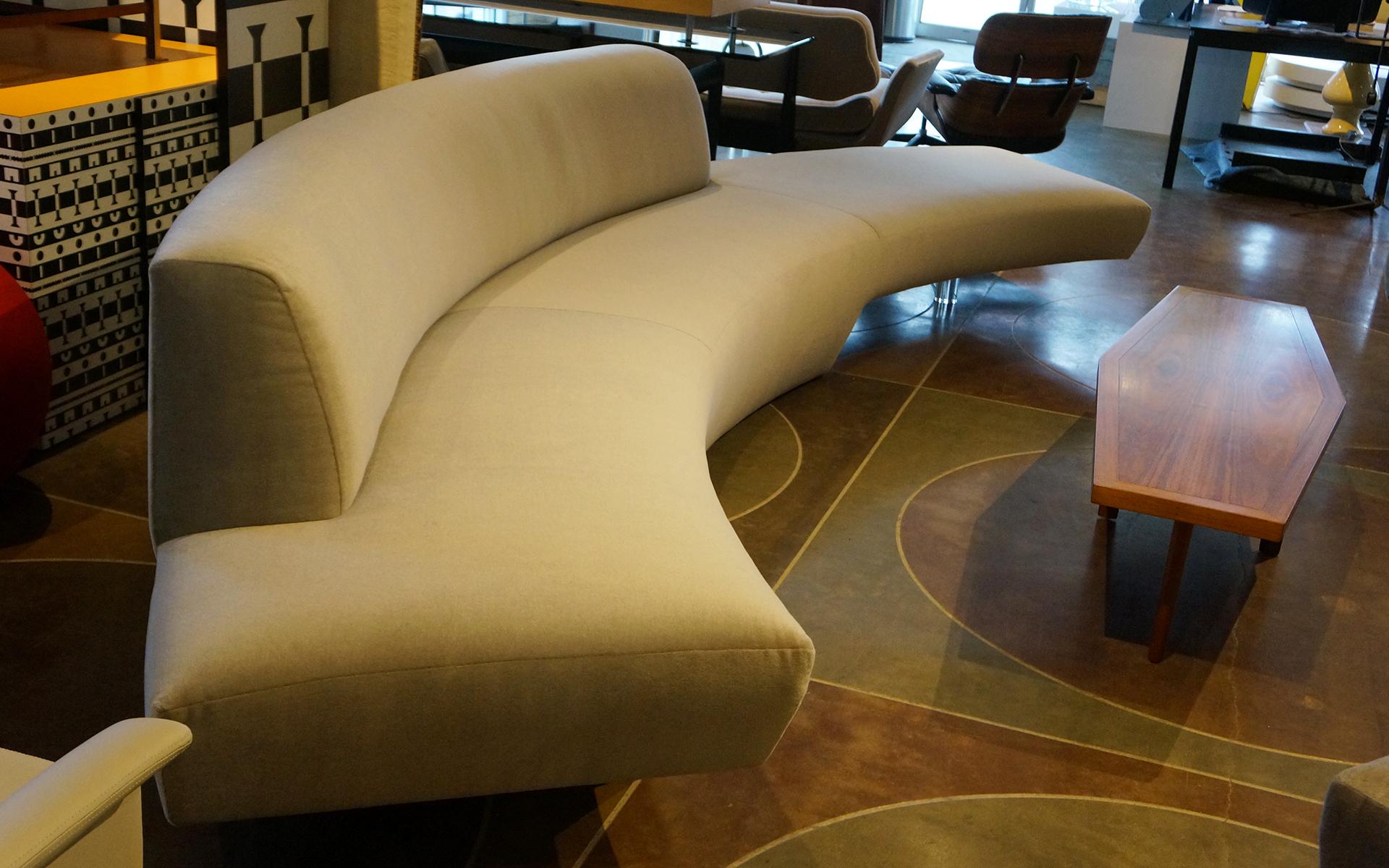 American Pair of Long Curved Sofas from the John Lautner Elrod House, Rare Opportunity