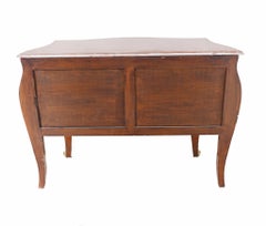 Pair Louis XV Commodes Bombe Chest Drawers Gilt Linke