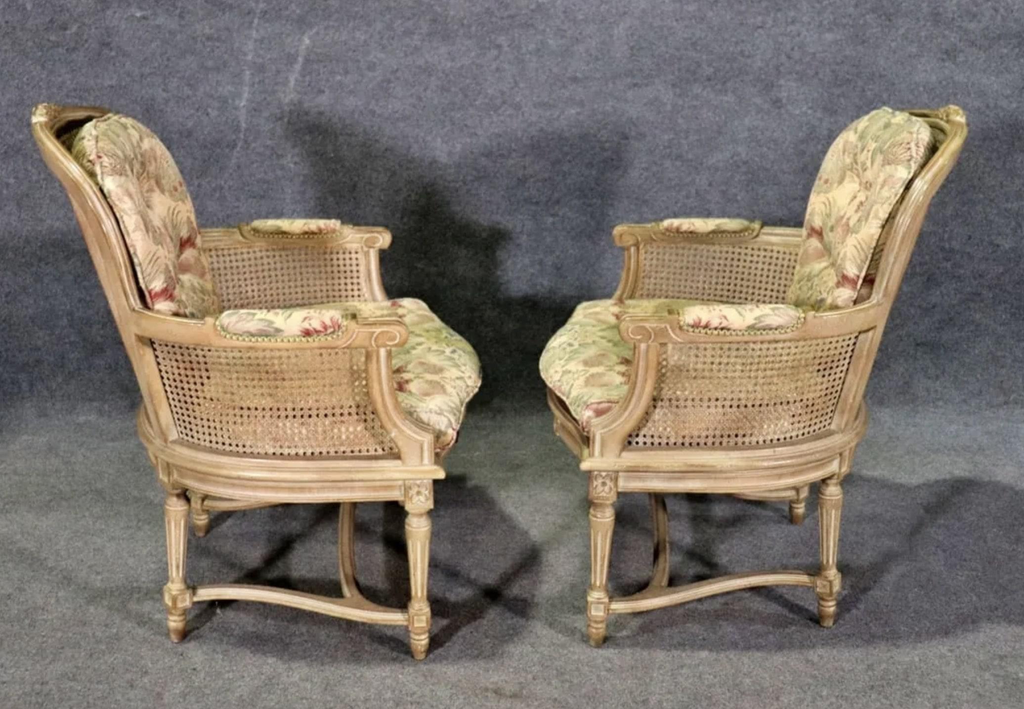 Pair Louis XVI Armchairs  In Good Condition For Sale In Brooklyn, NY