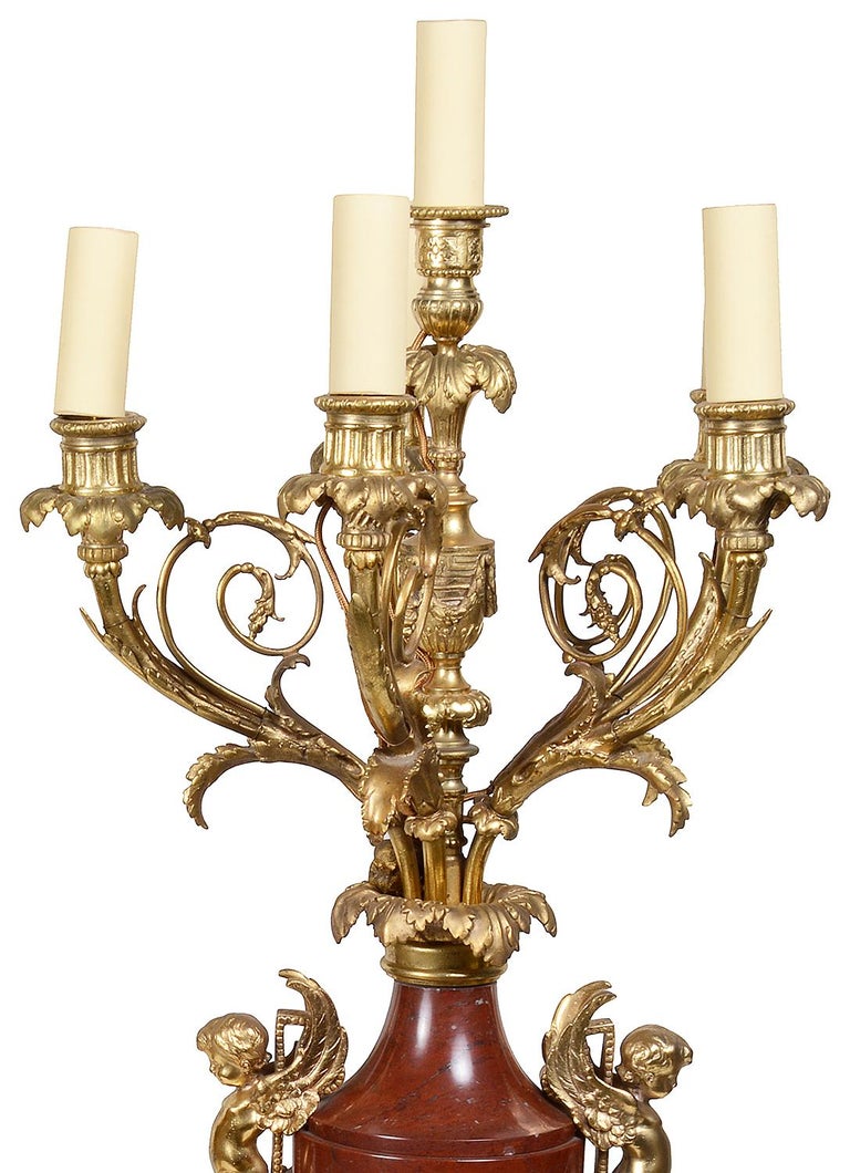 French Pair of Louis XVI Style Candelabra For Sale