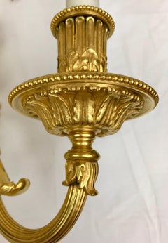 Pair Louis XVI Style Gilt Bronze Sconces by E. F. Caldwell