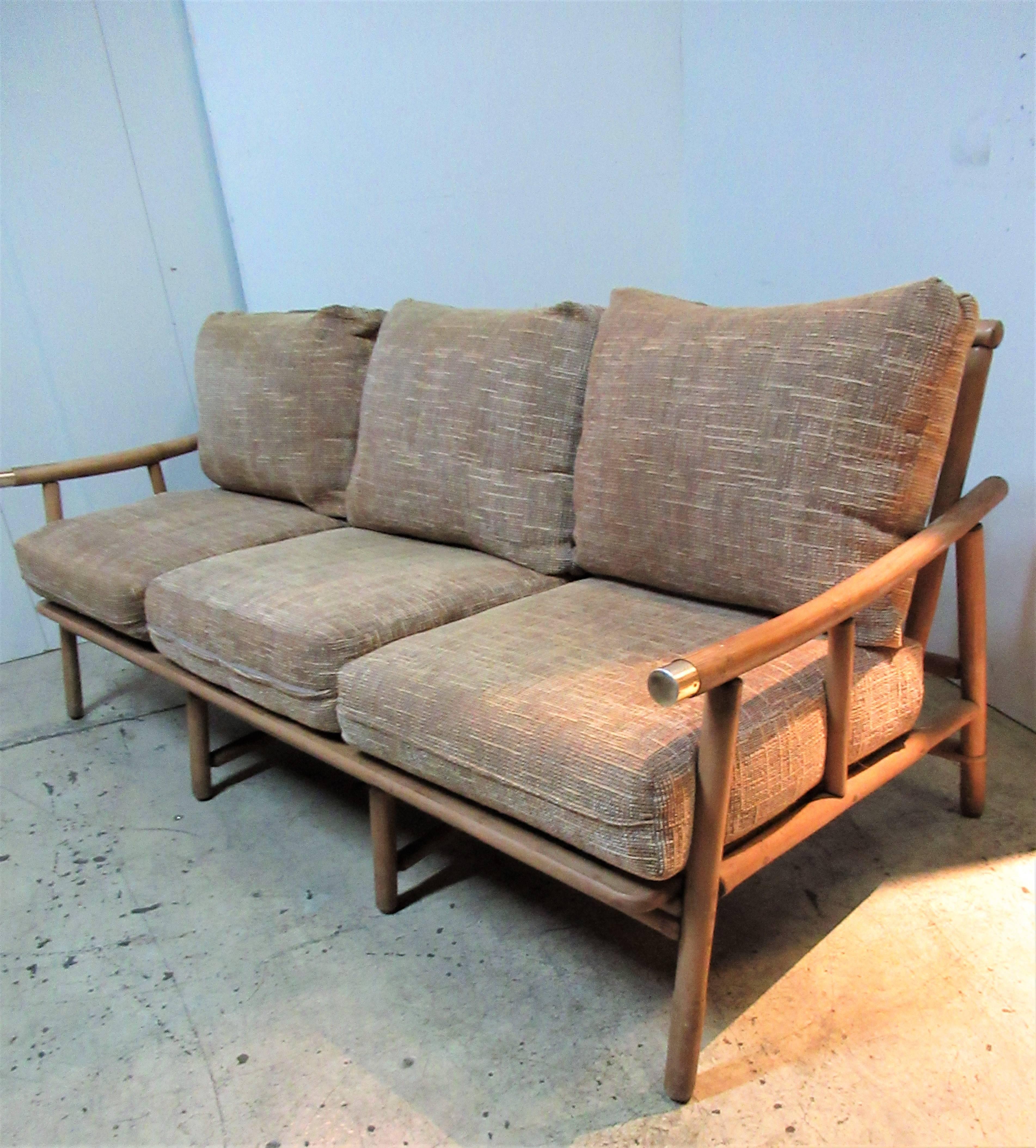 Paire de chaises longues et canapé de John Wisner pour Ficks Reed Bon état à Rochester, NY