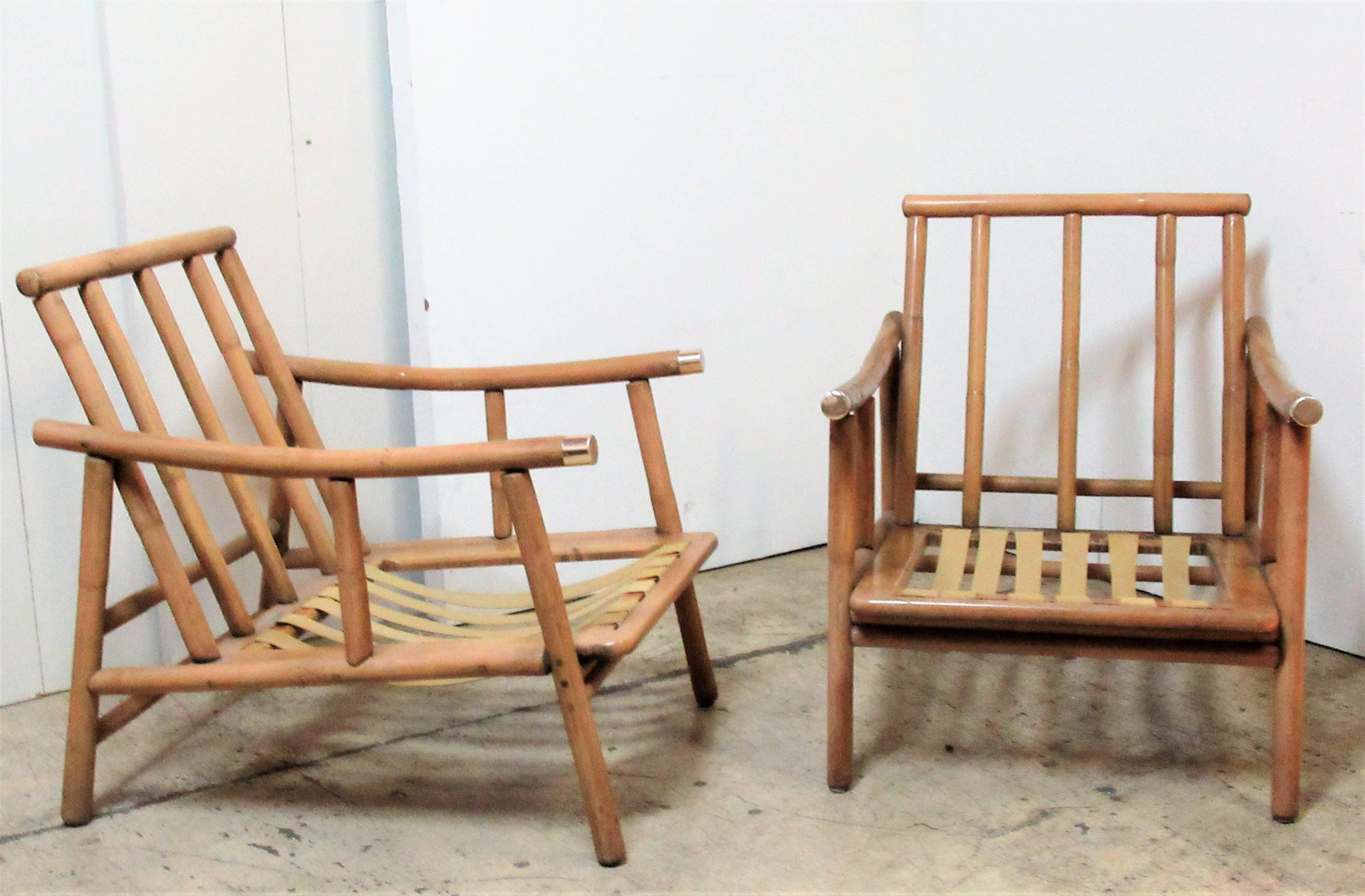 Paire de chaises longues et canapé de John Wisner pour Ficks Reed 1