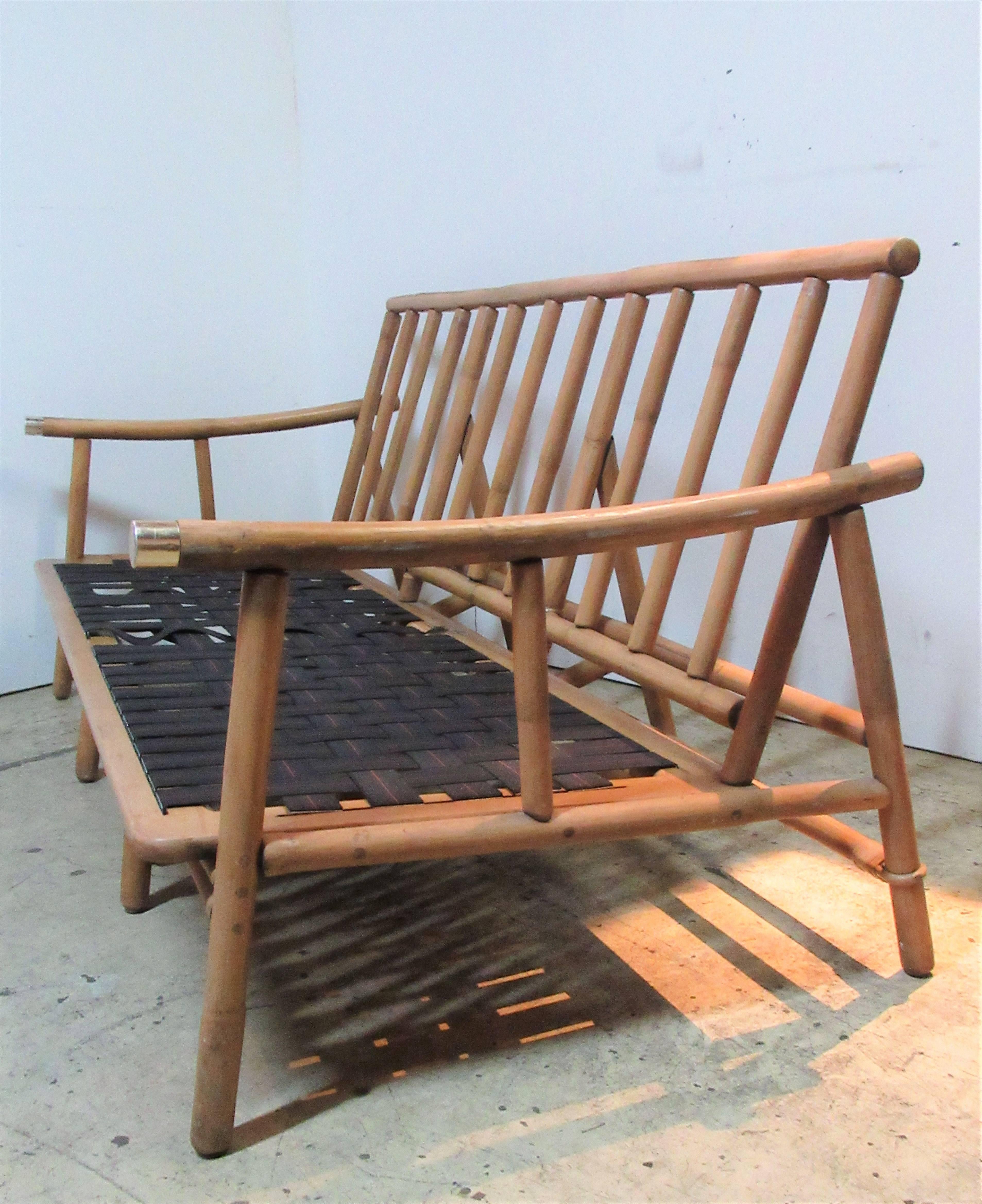 Paire de chaises longues et canapé de John Wisner pour Ficks Reed 2