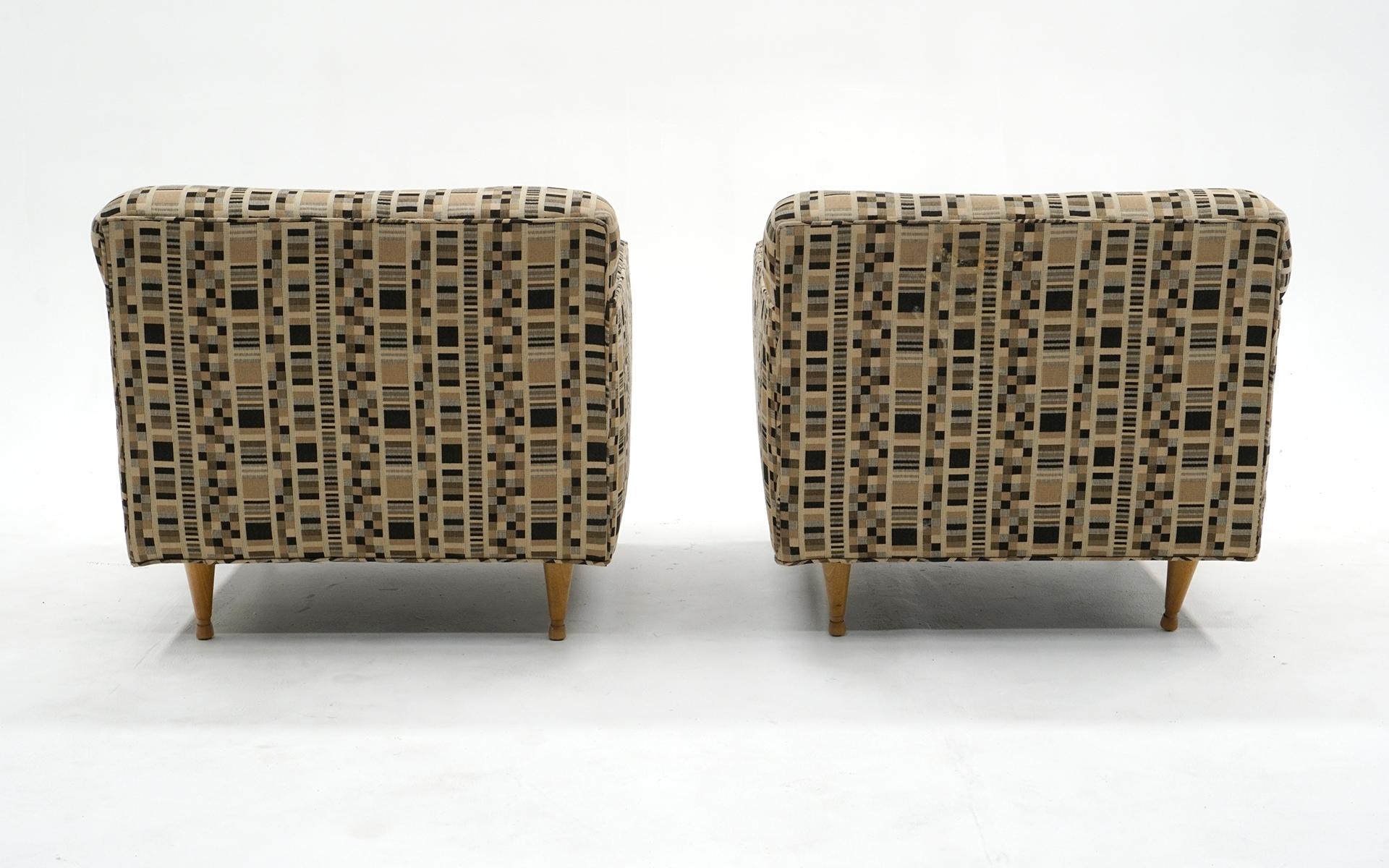 American Pair of Lounge Chairs by Edward Wormley for Dunbar, Priced for Reupholstery