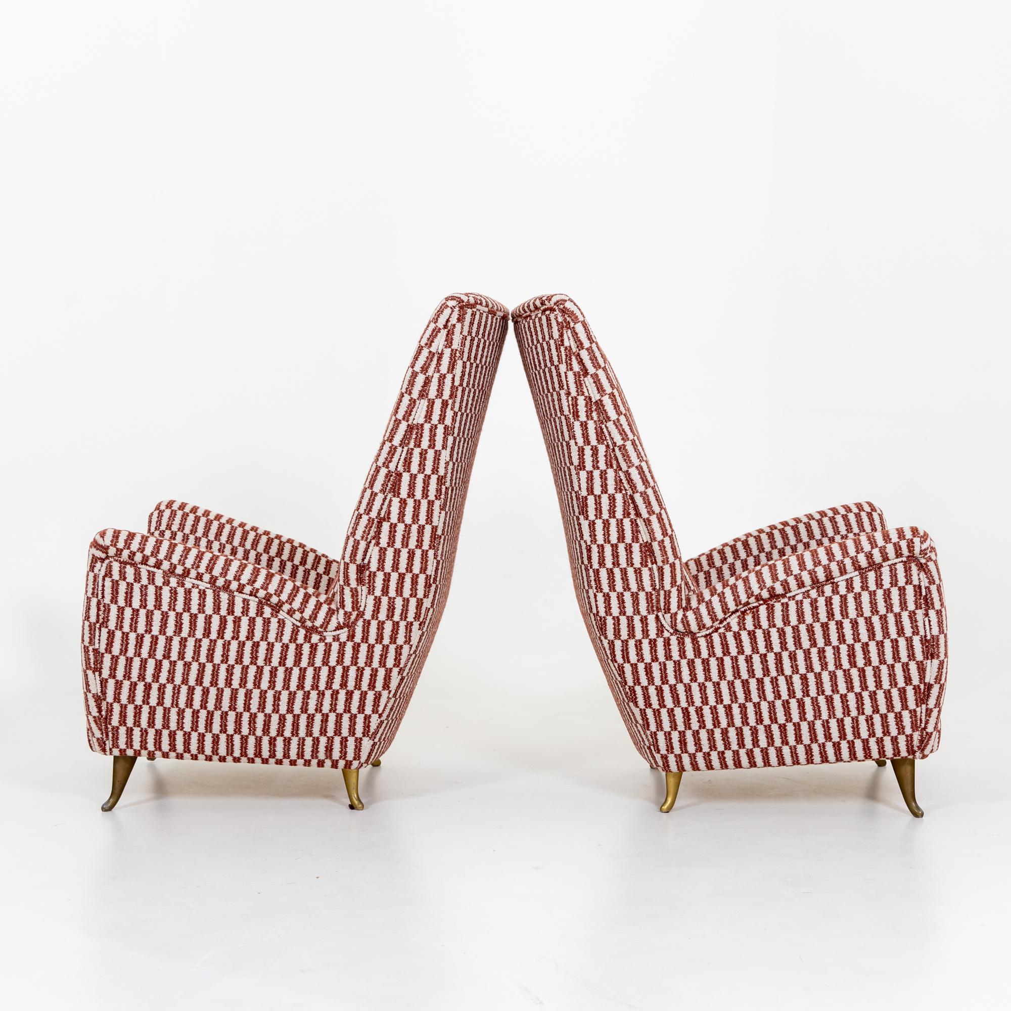 Italian Pair Lounge Chairs by Gio Ponti for Isa Bergamo, Italy 1950s For Sale