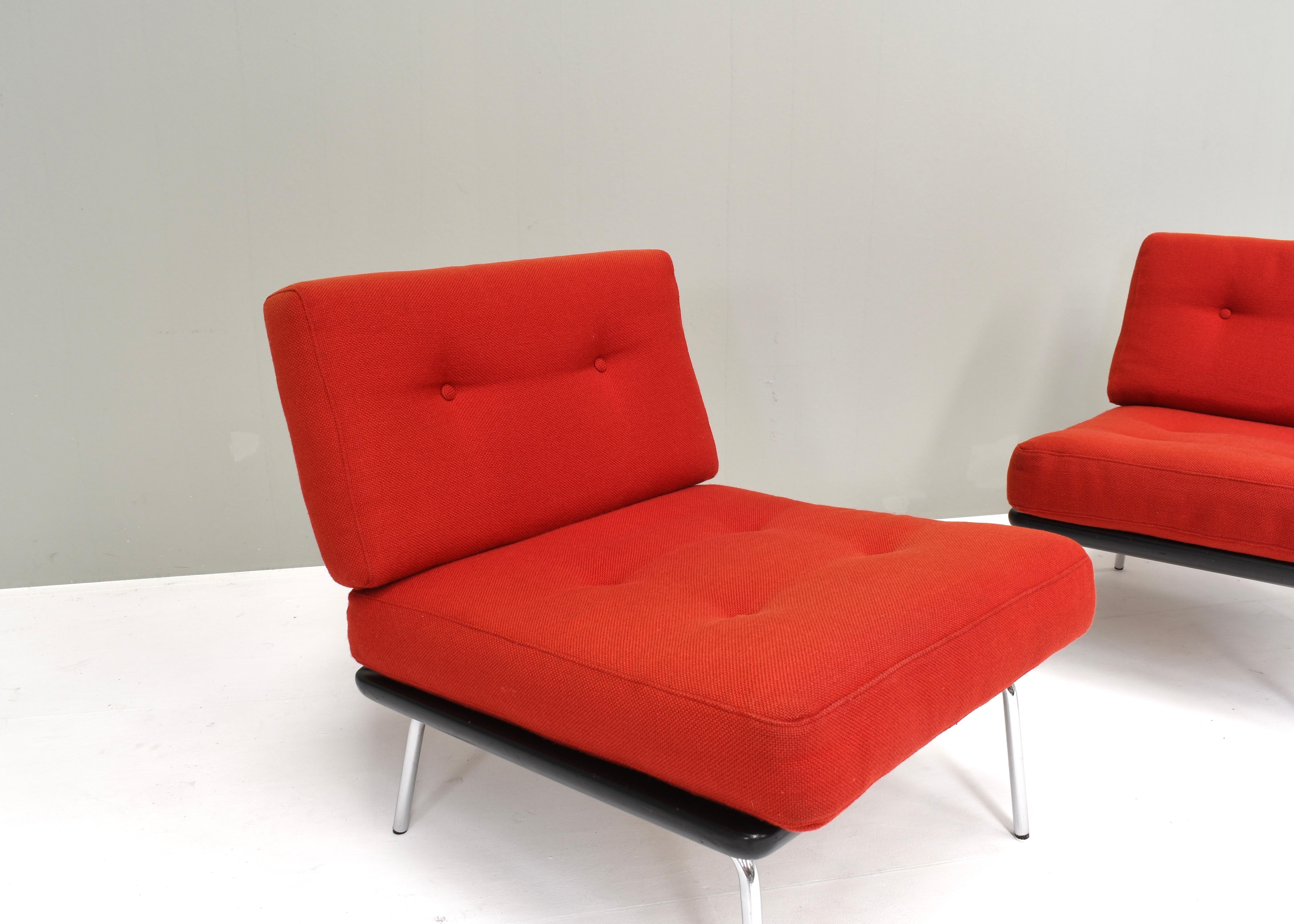 Pair Lounge Chairs by or in the Style of Martin Visser or Kho Liang Ie, 1960s 3
