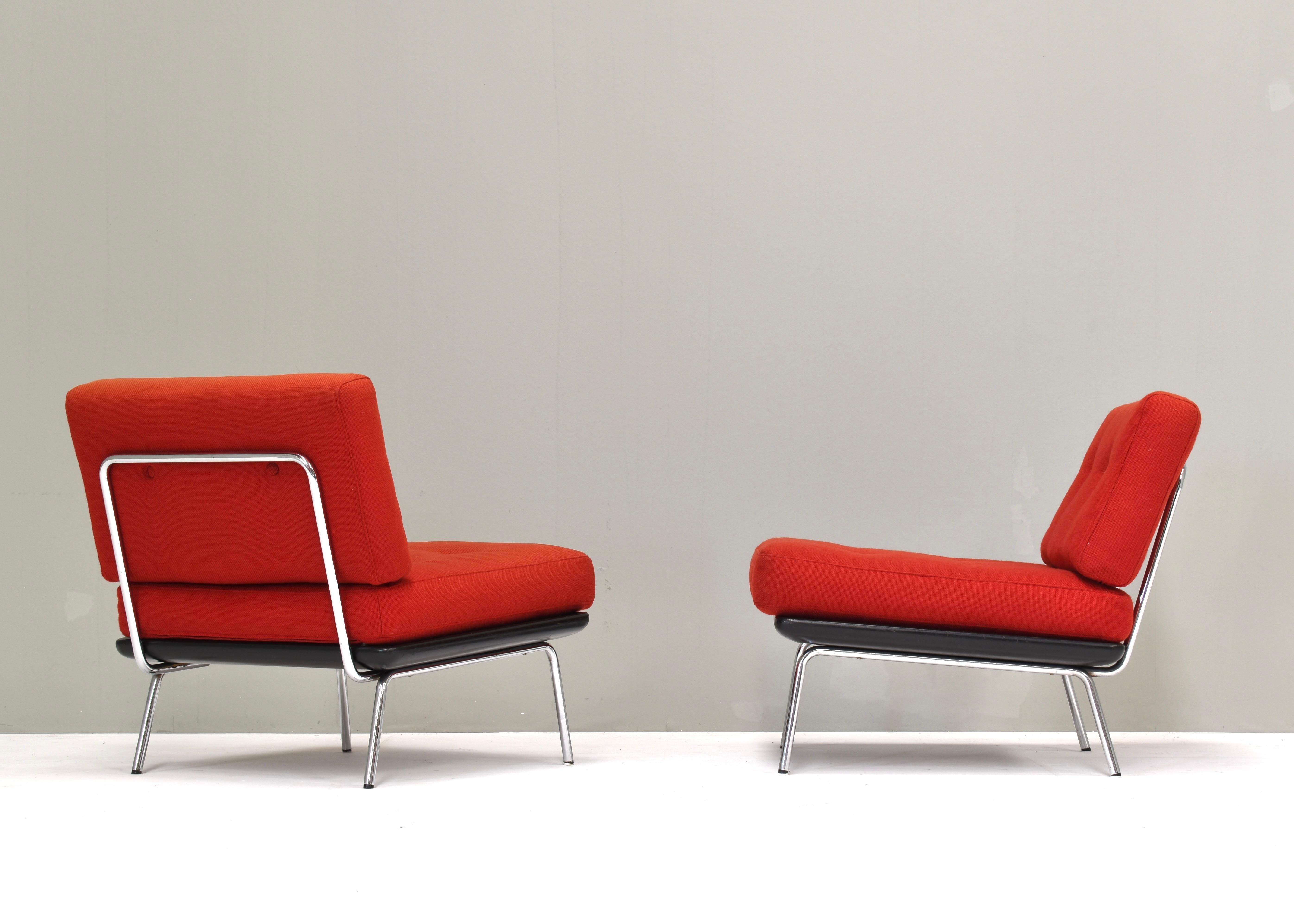 Pair Lounge Chairs by or in the Style of Martin Visser or Kho Liang Ie, 1960s In Good Condition In Pijnacker, Zuid-Holland