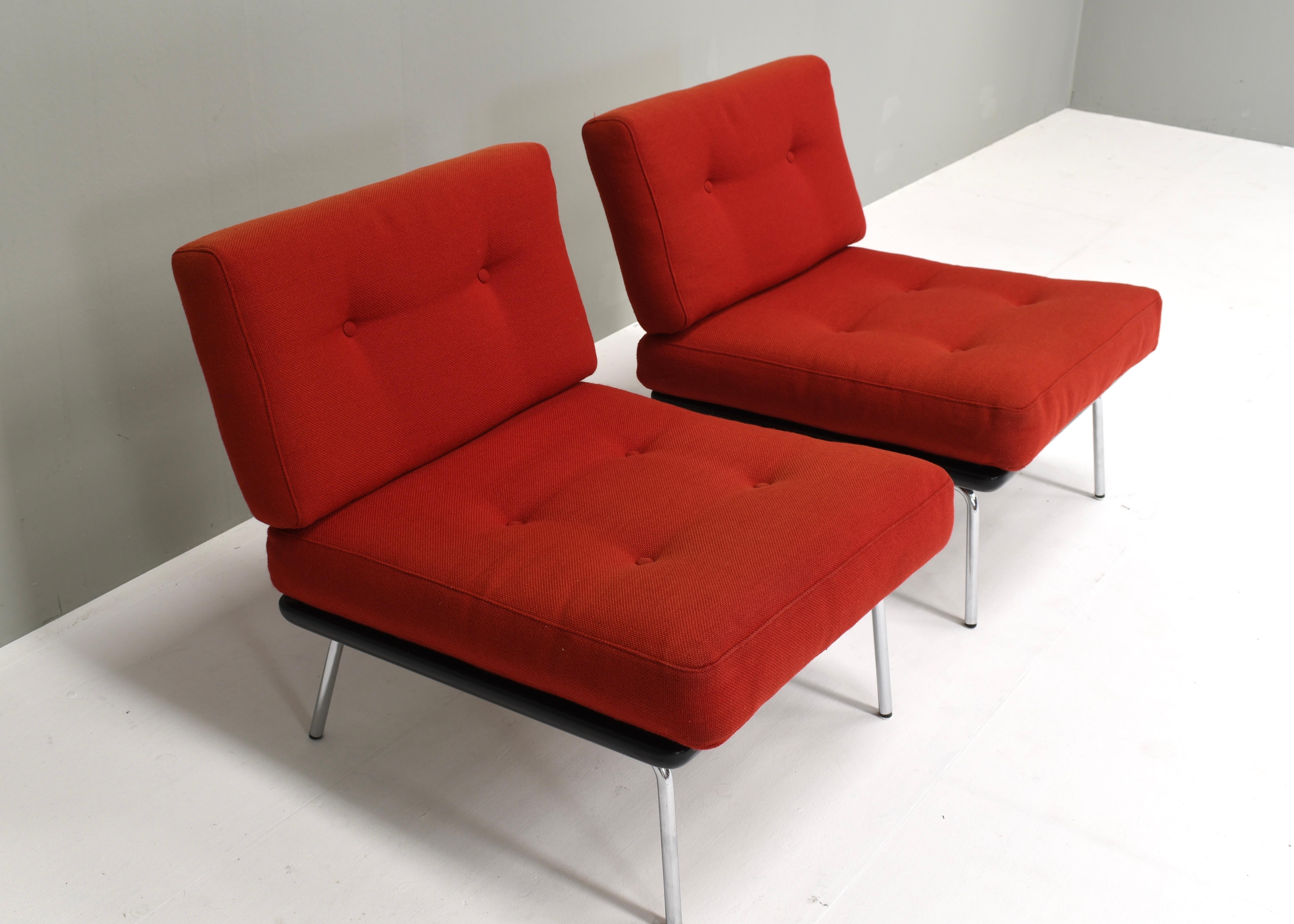 Pair Lounge Chairs by or in the Style of Martin Visser or Kho Liang Ie, 1960s 1