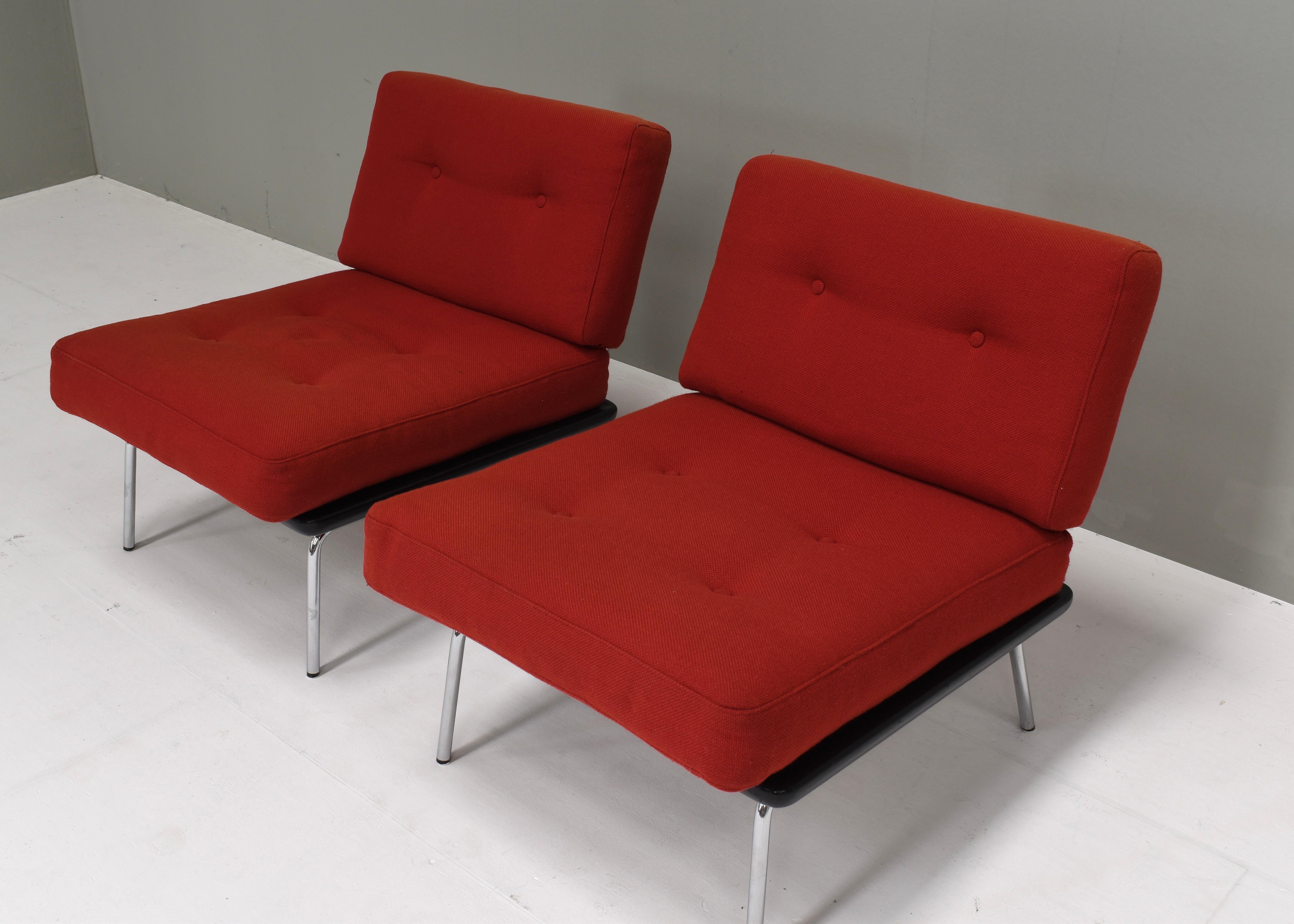 Pair Lounge Chairs by or in the Style of Martin Visser or Kho Liang Ie, 1960s 2