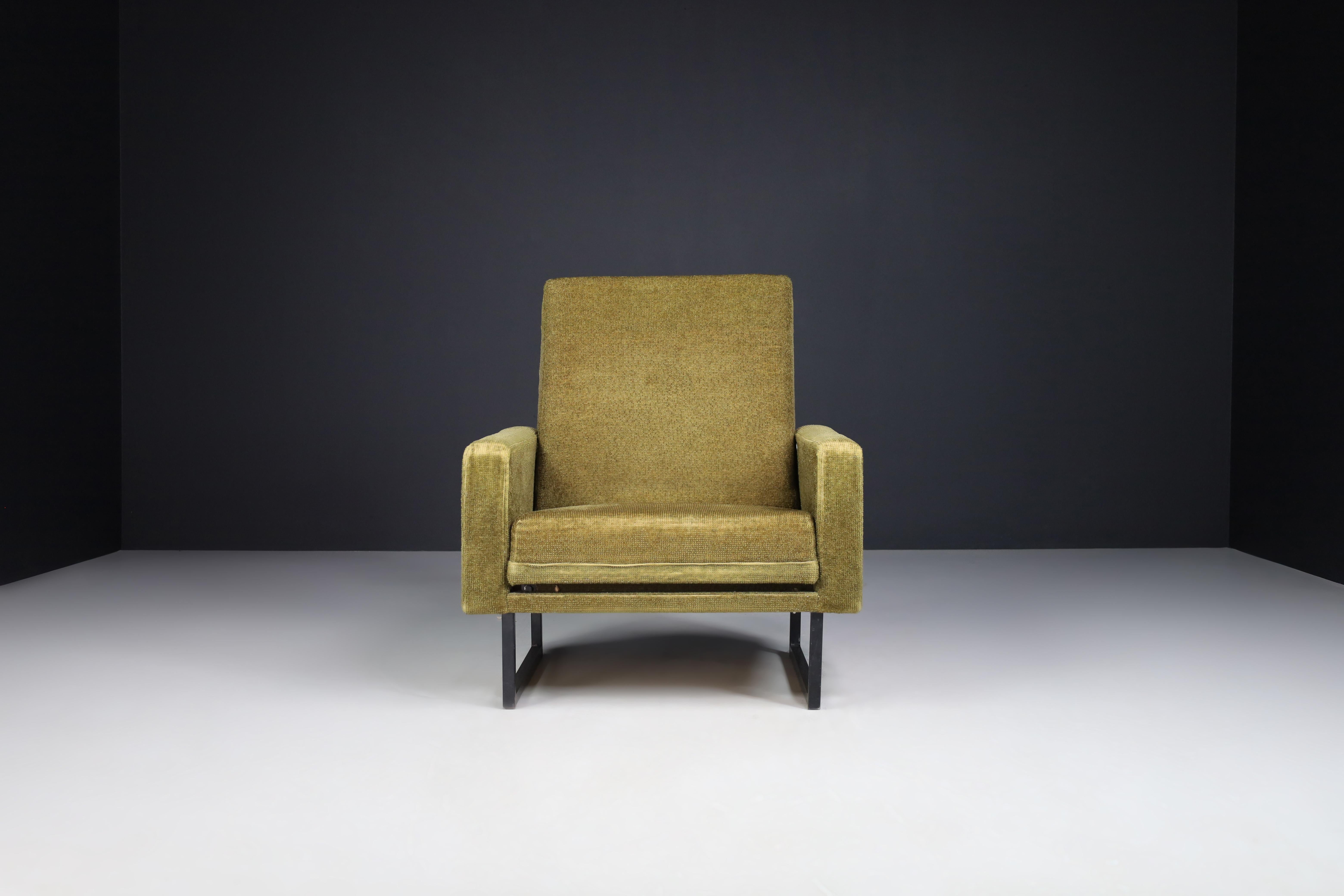 Paire de chaises longues en tissu original de René-Jean Caillette pour Steiner, 1963 en vente 4