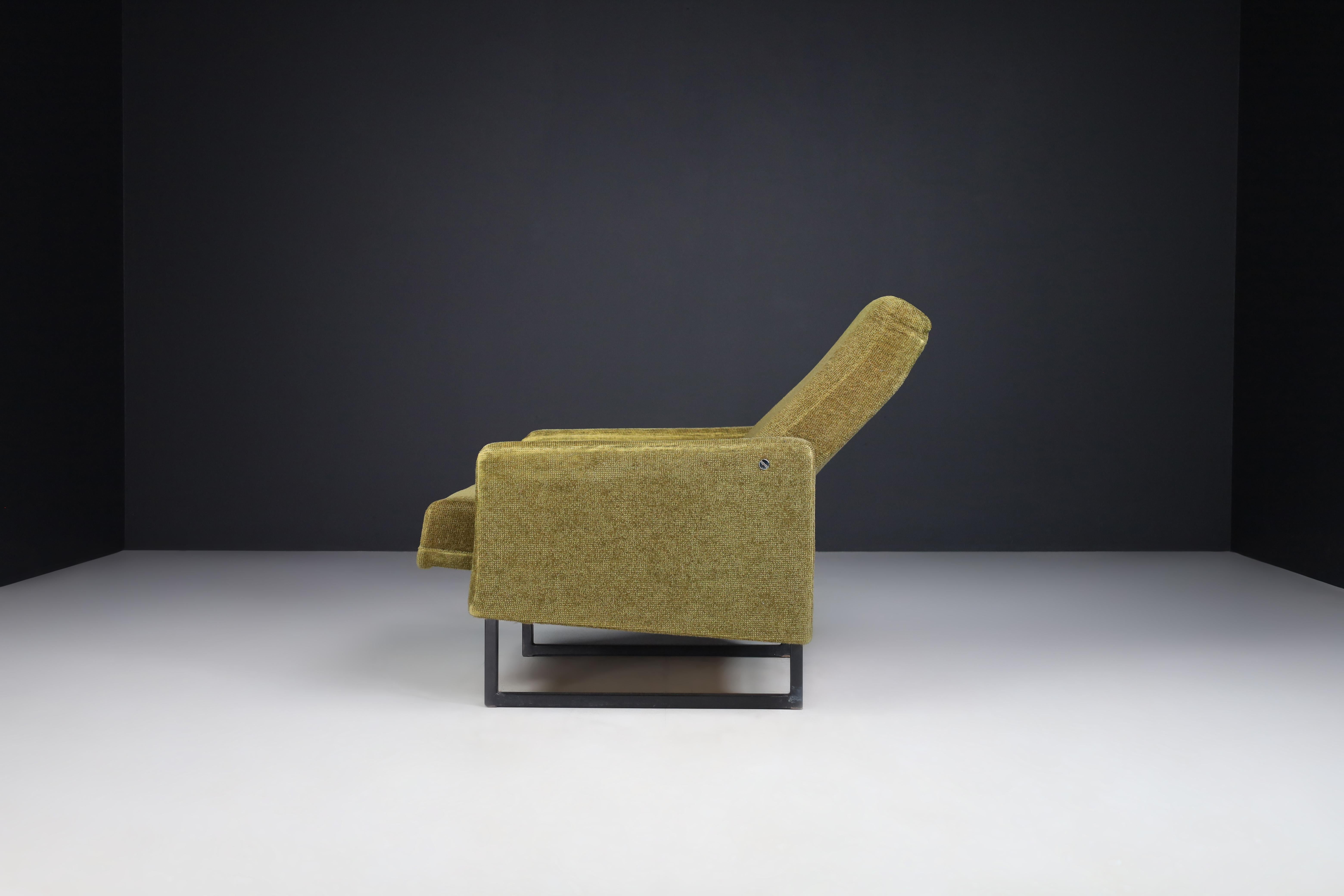 Paire de chaises longues en tissu original de René-Jean Caillette pour Steiner, 1963 en vente 2