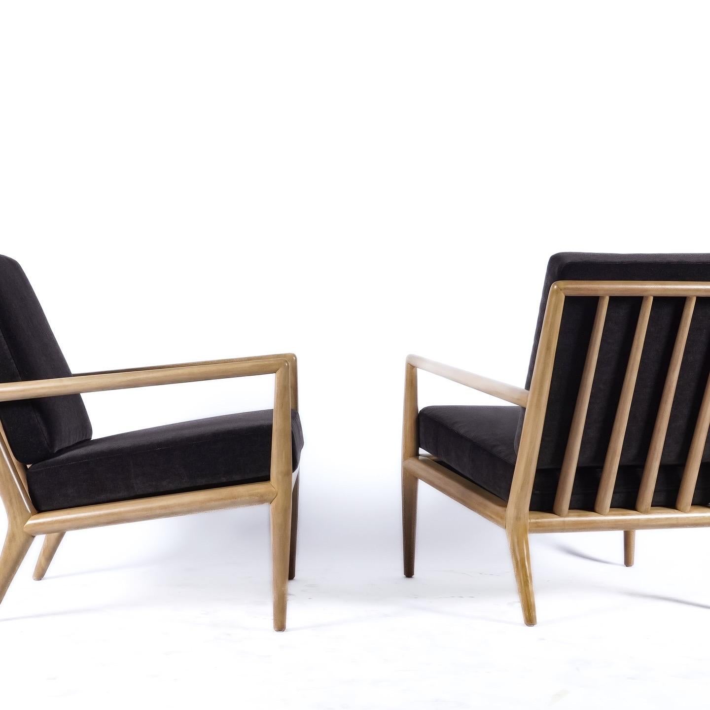 Américain Paire de chaises longues de T.H Robsjohn-Gibbings pour Widdicomb en vente