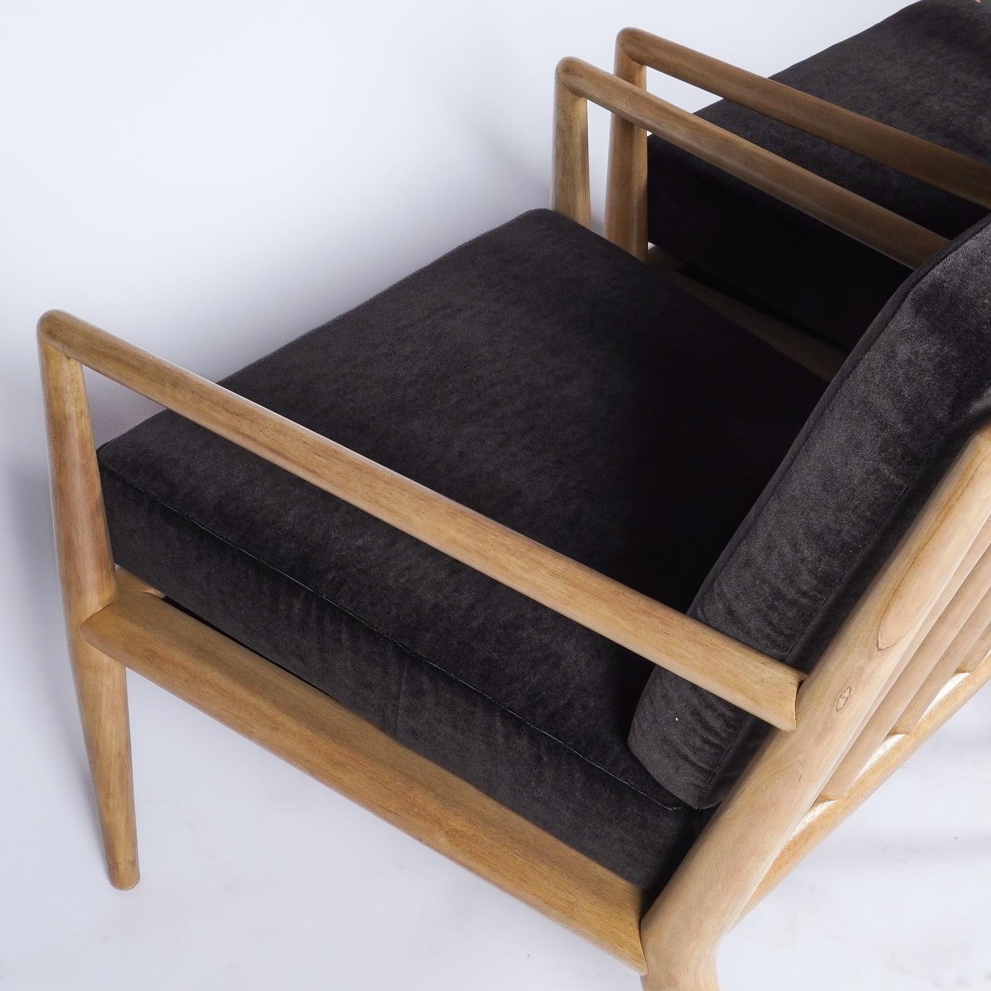 Paire de chaises longues de T.H Robsjohn-Gibbings pour Widdicomb Bon état - En vente à Portland, OR