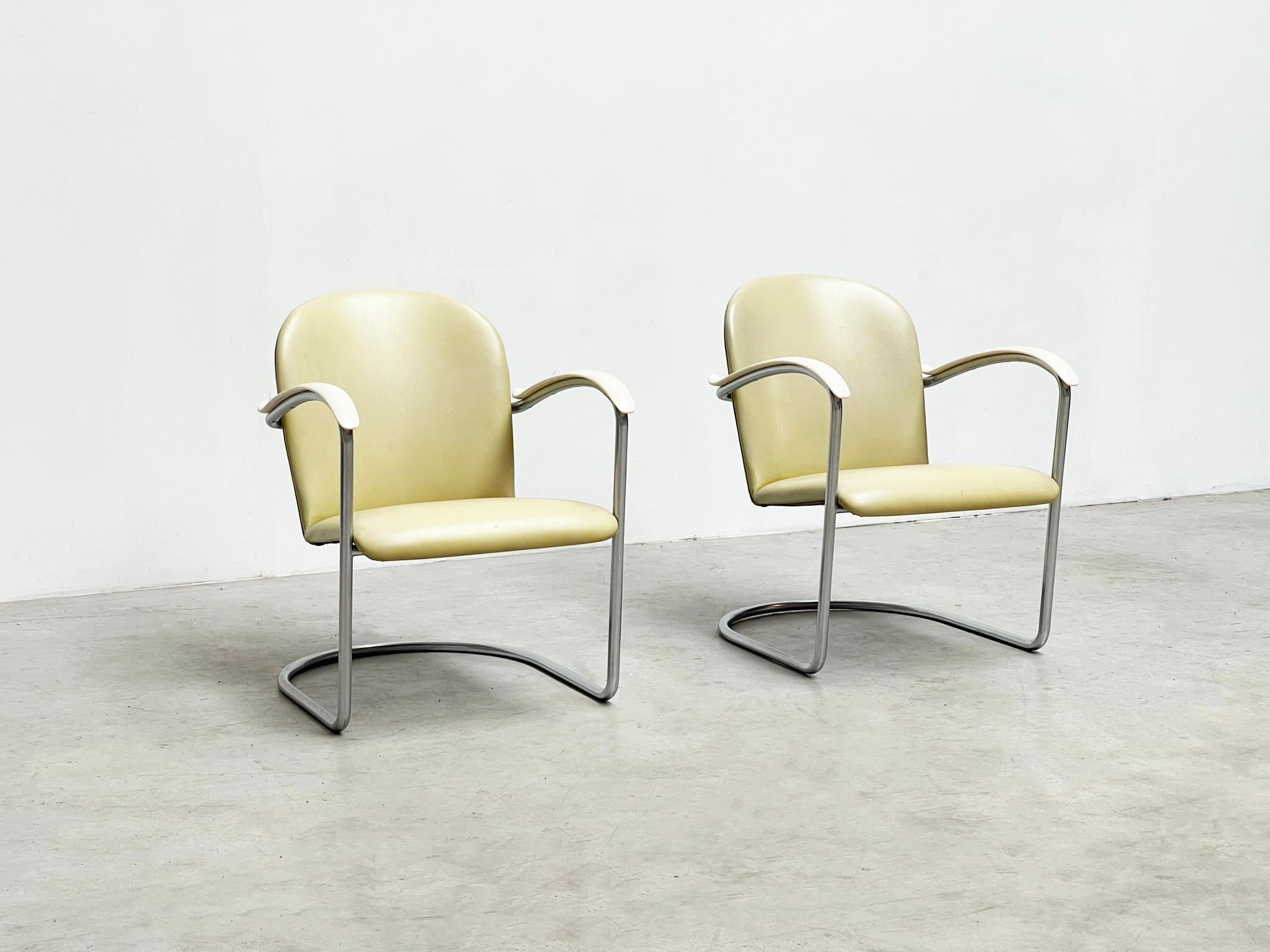 Paar Loungesessel Modell 414 von WH Gispen, Modell 414 (Niederländisch) im Angebot