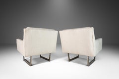 Pair Lounge Chairs Set on Chrome Bases by Patrician Furniture Co., USA, c. 1960s