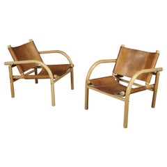 Pair of Lounge Safari Chairs by Ben af Schultén for Artek Finland, circa 1970