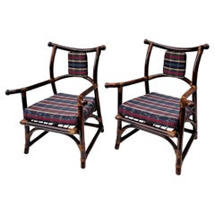 Pair Low Lounge Chairs by Henry Olko for Willow and Reed