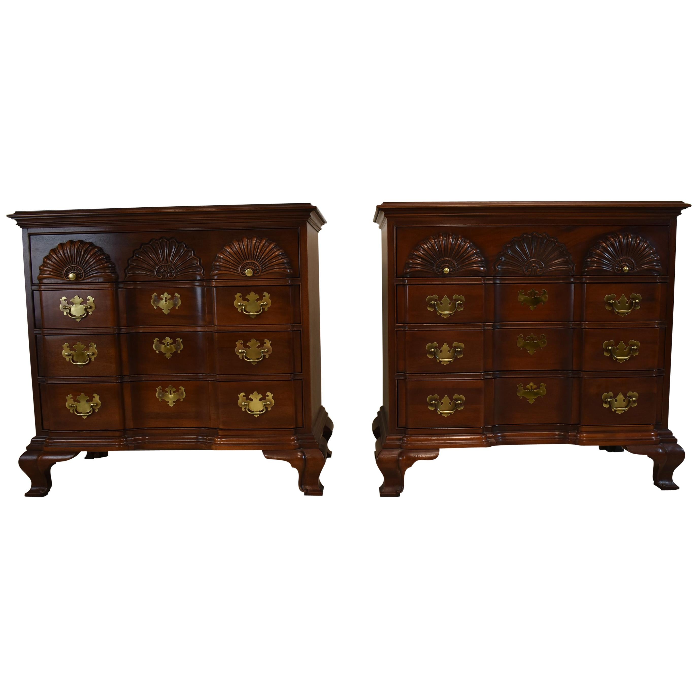Pair of American Masterpiece Collection Chippendale Chest Hickory Chair Co