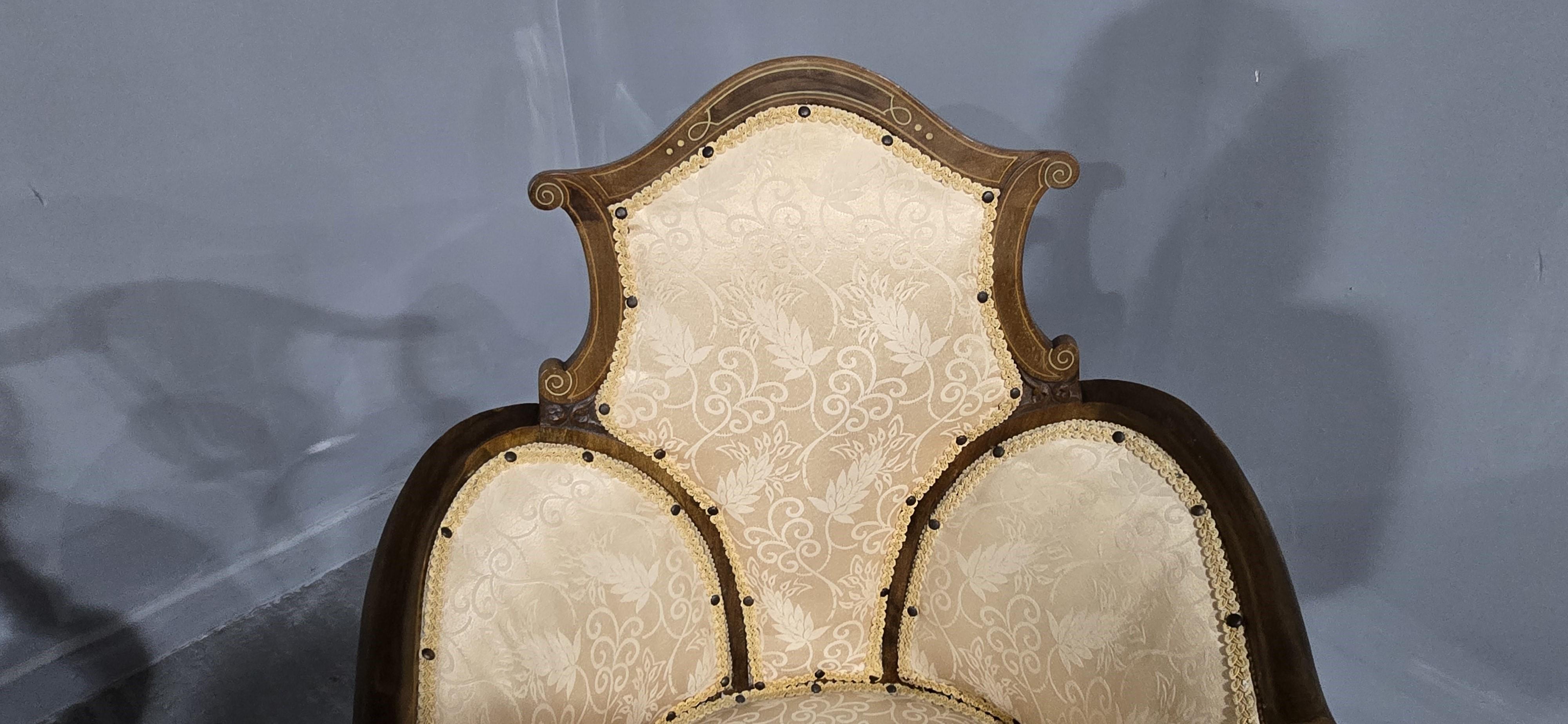 Paar Mahagoni Jugendstil Beistellstühle (19. Jahrhundert) im Angebot