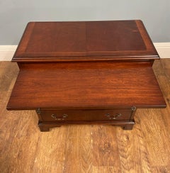 Pair Mahogany Bachelor Chests Bedside Cabinets Brushing Slide Georgian Revival