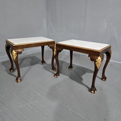 Pair Mahogany Lamp Tables