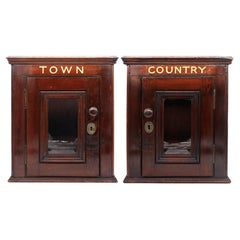 Pair Mahogany Letter Boxes from an English Country House, ca. 1860